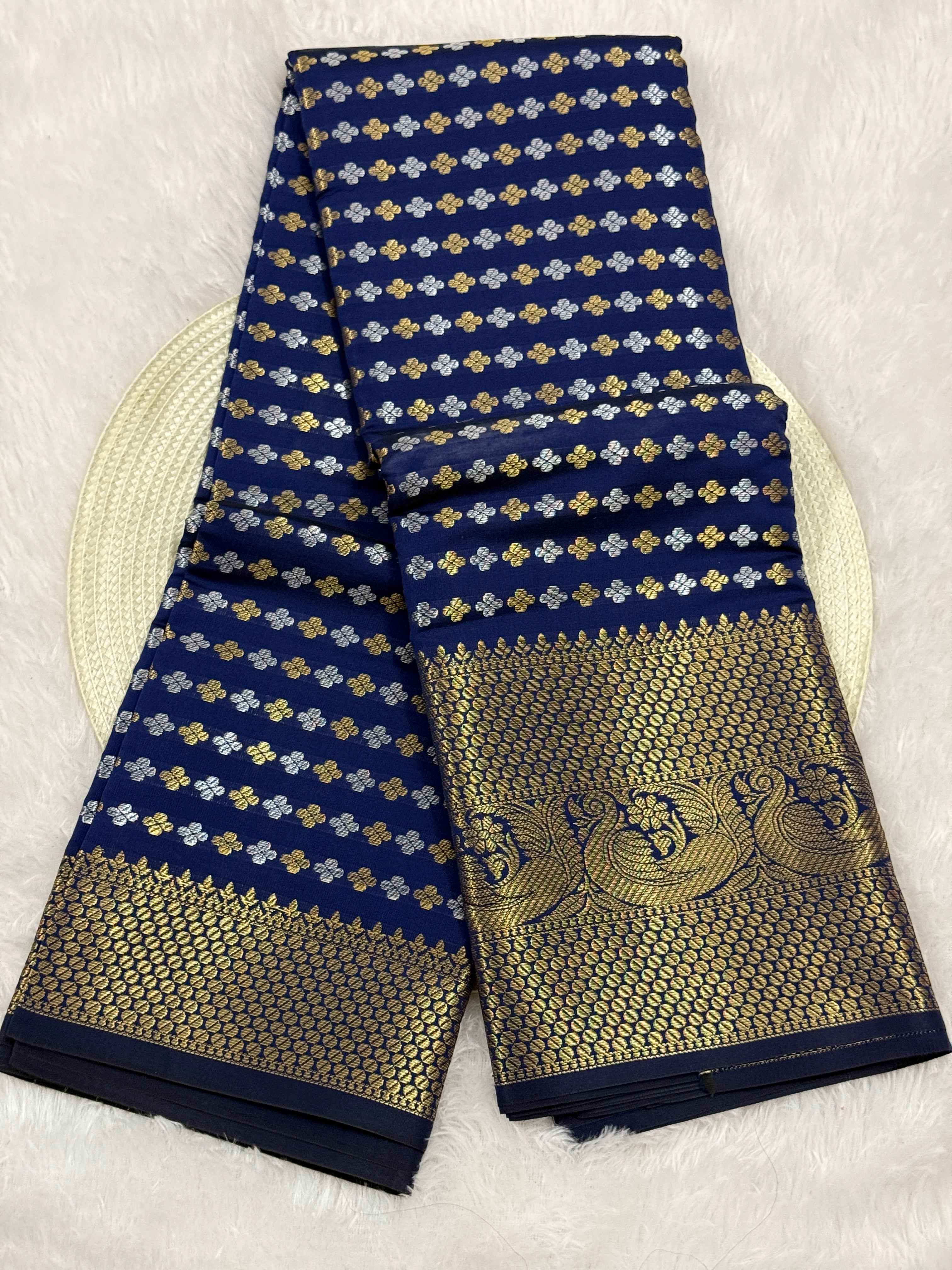 Premium Kanjeevaram Soft Tissue Silk Banarasi Saree with Rich Pallu