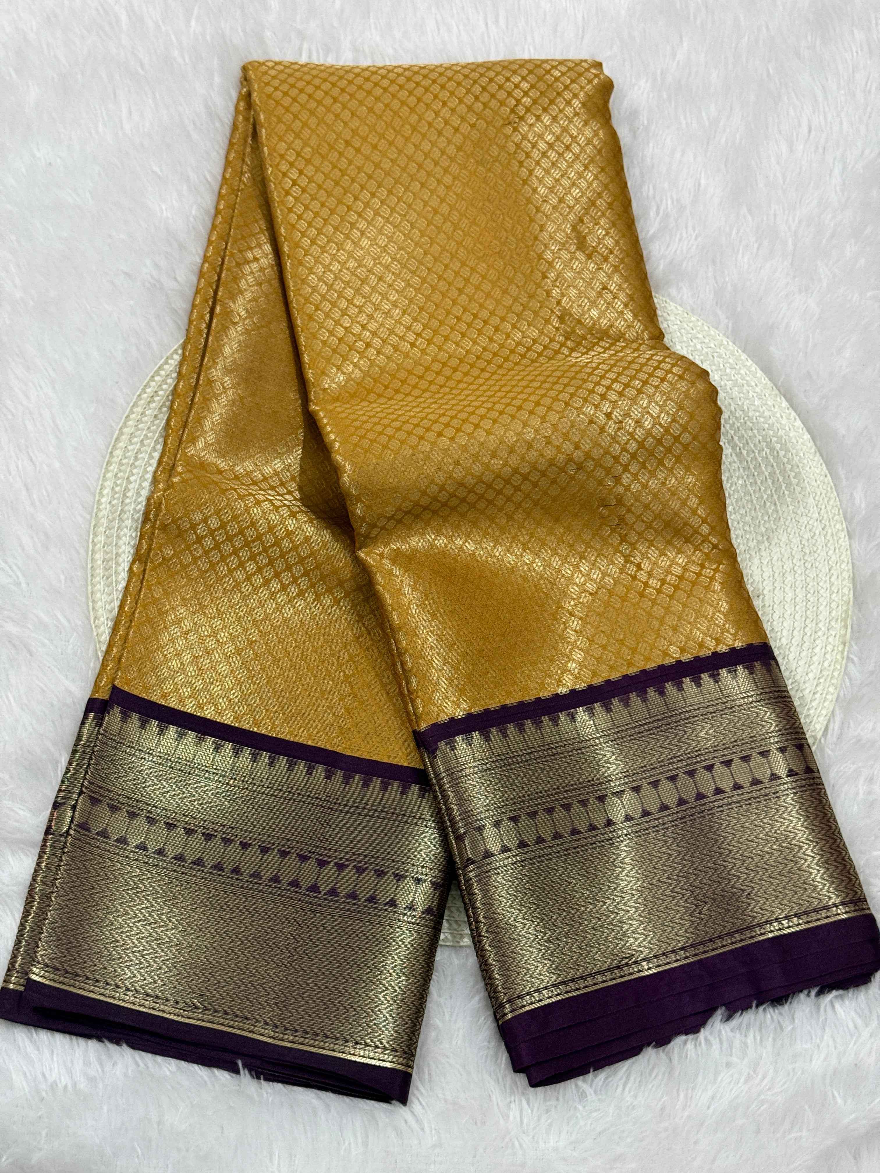 Premium Kanjeevaram Soft Tissue Silk Banarasi Saree with Rich Pallu