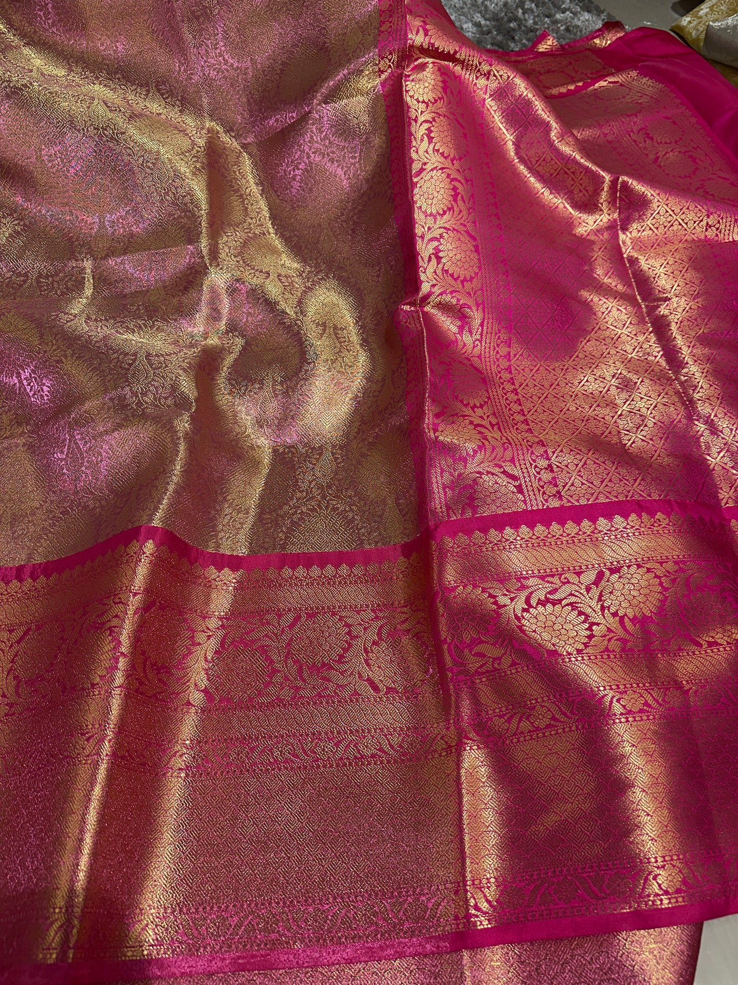 Beautiful Bridal Banarasi Tissue Silk Saree