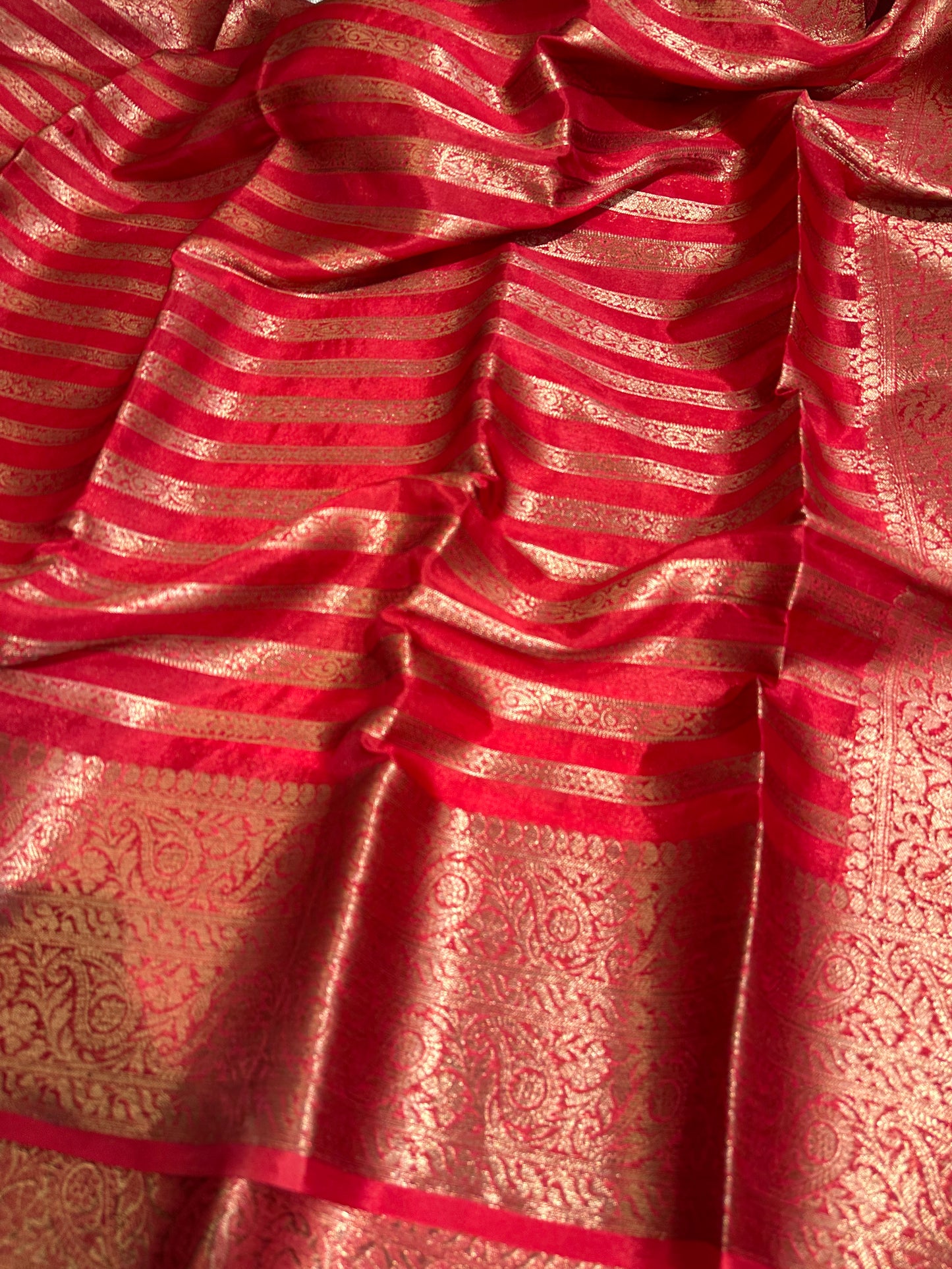 Premium Banarasi Georgette Silk Saree in Beautiful Red Shade