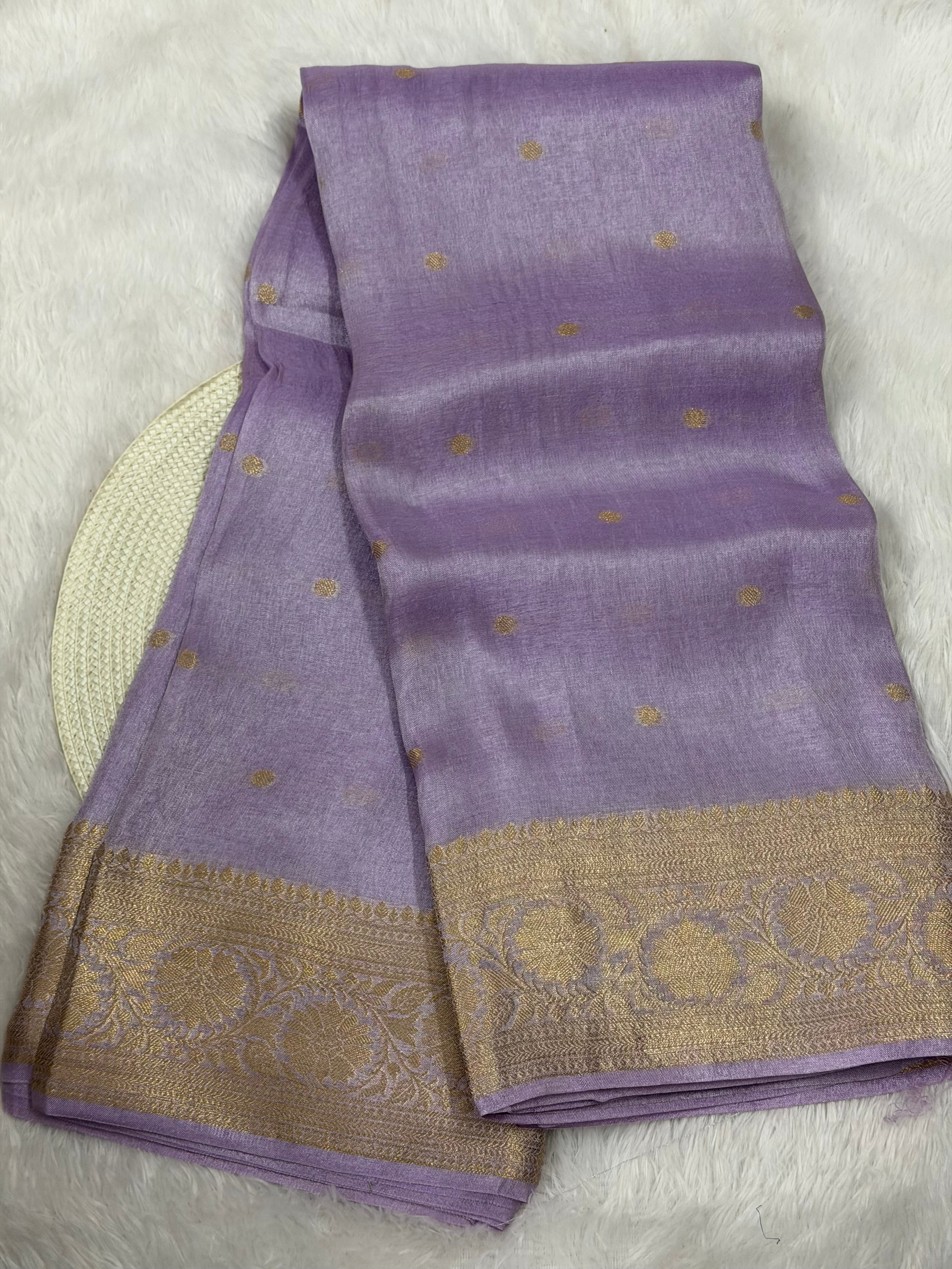Premium Soft Breathable Kanjeevaram Tissue Silk Banarasi Saree with Rich Pallu