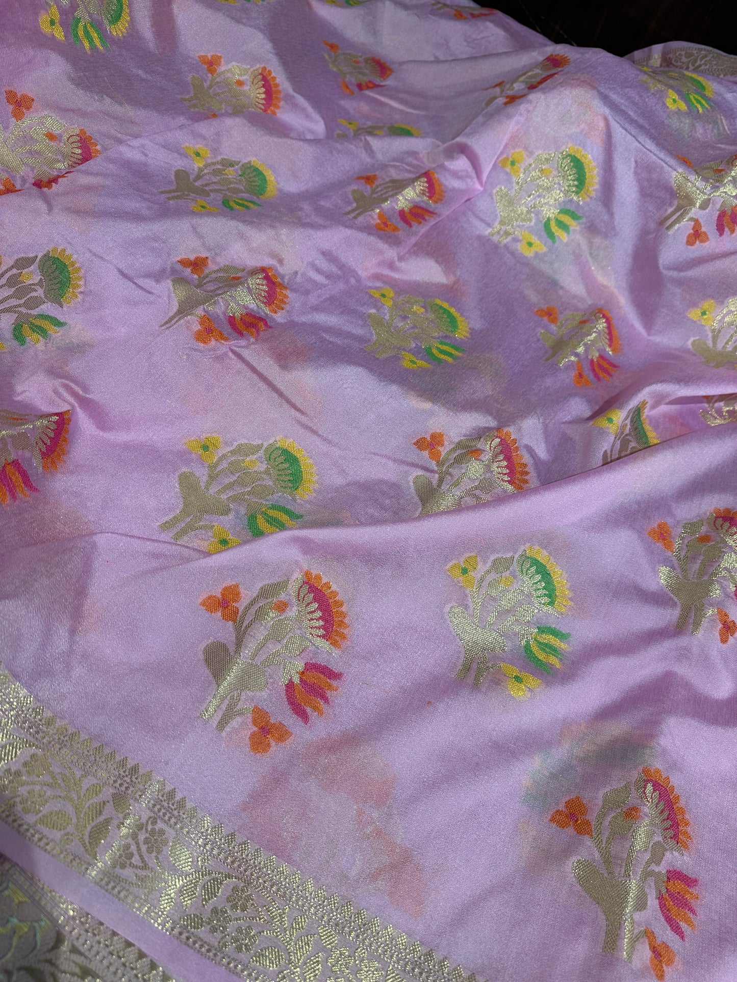 Exclusive Banarasi Georgette Silk Saree in Beautiful Pink Shade