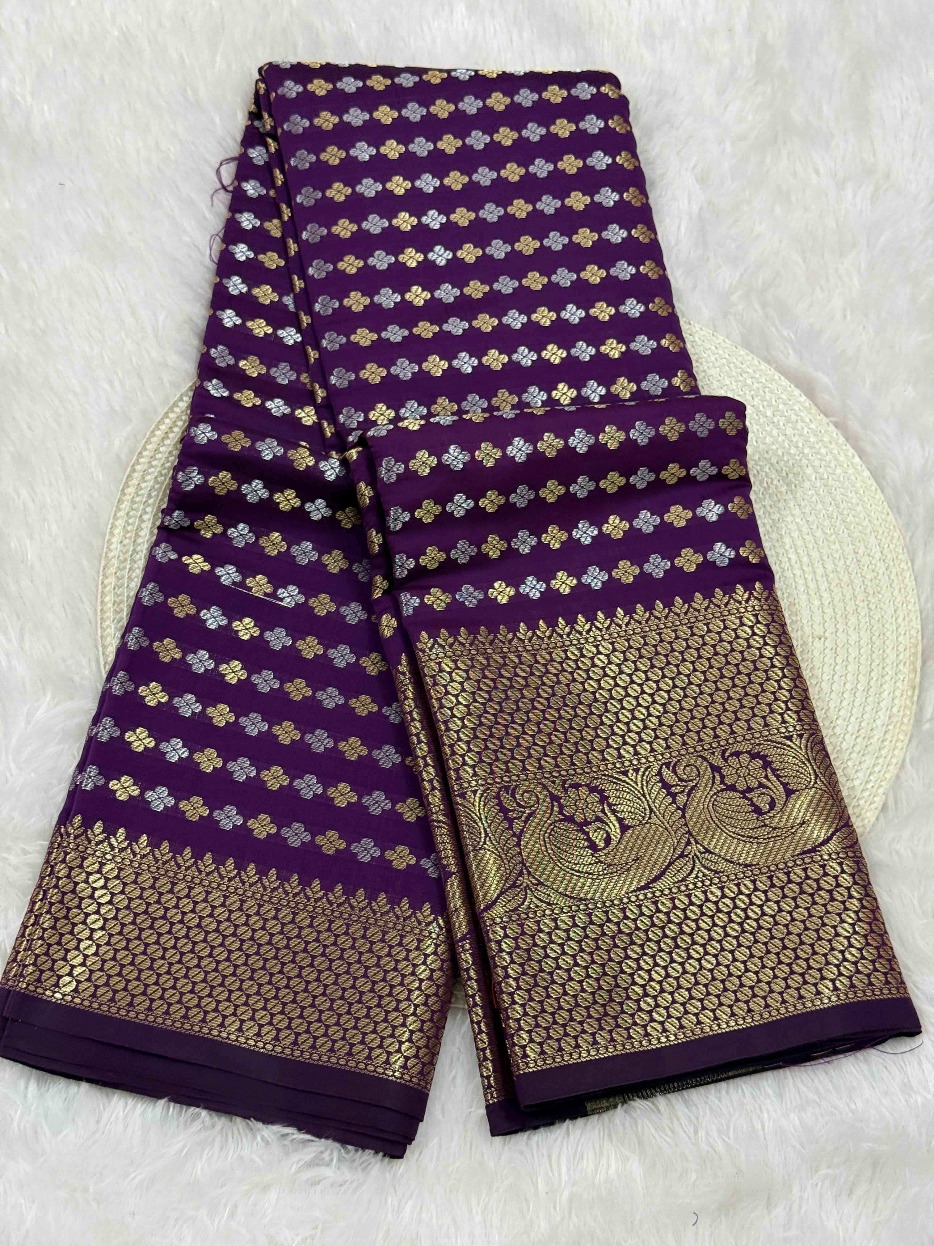 Premium Kanjeevaram Soft Tissue Silk Banarasi Saree with Rich Pallu