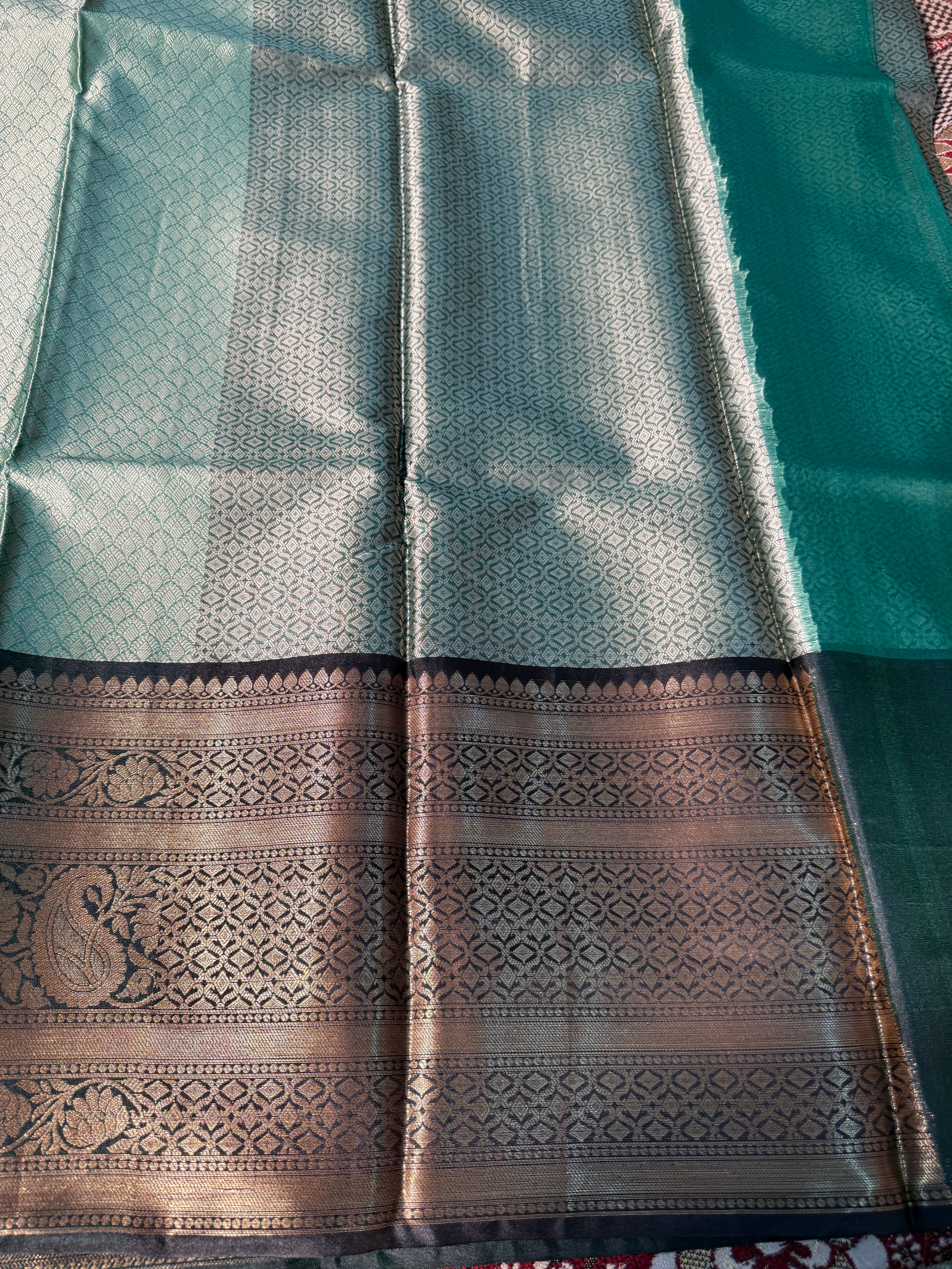 Premium Soft Embossed Kora Muslin Banarasi Saree