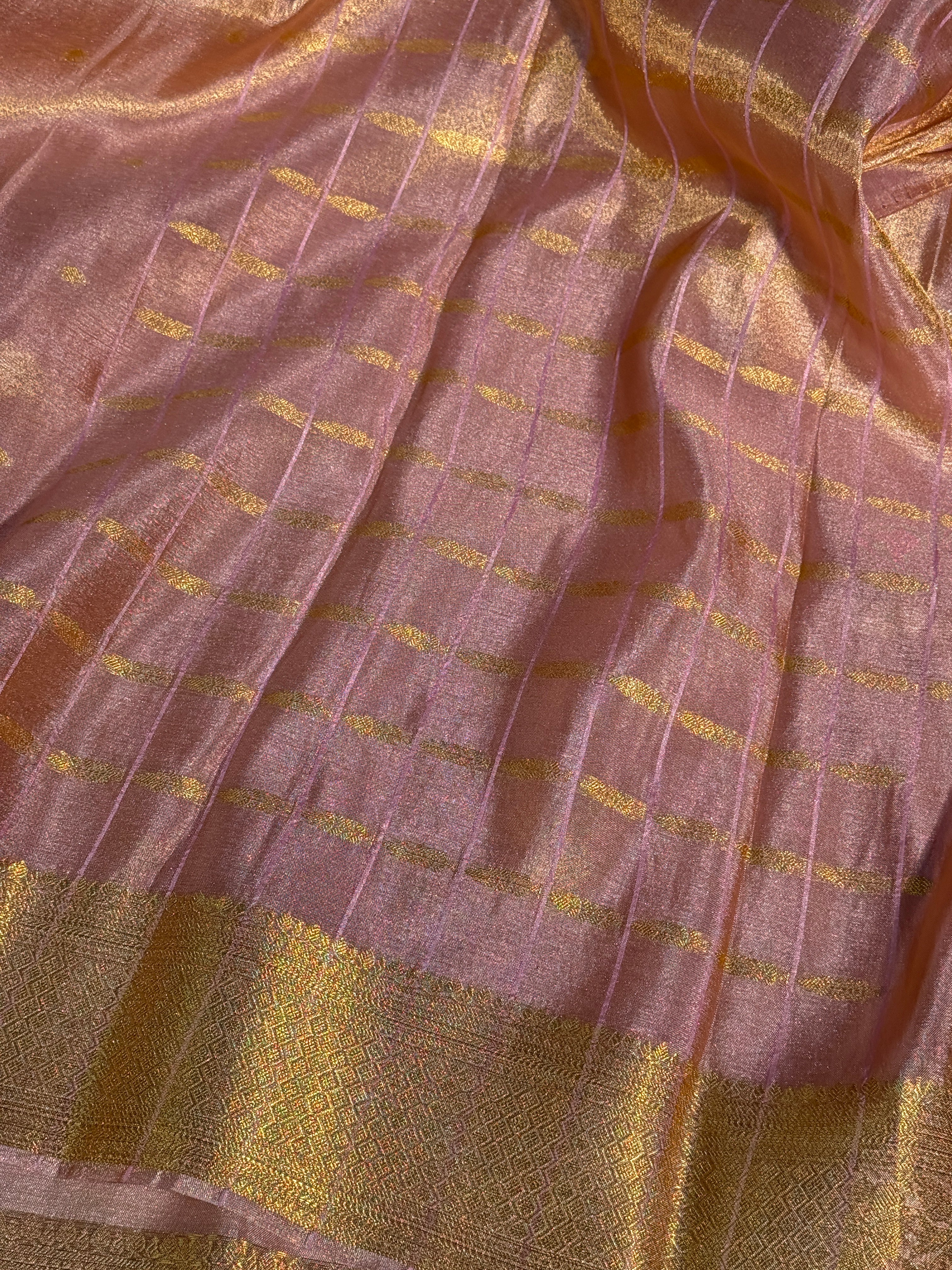 Lavendar Premium Breathable Tissue Silk Banarasi Saree