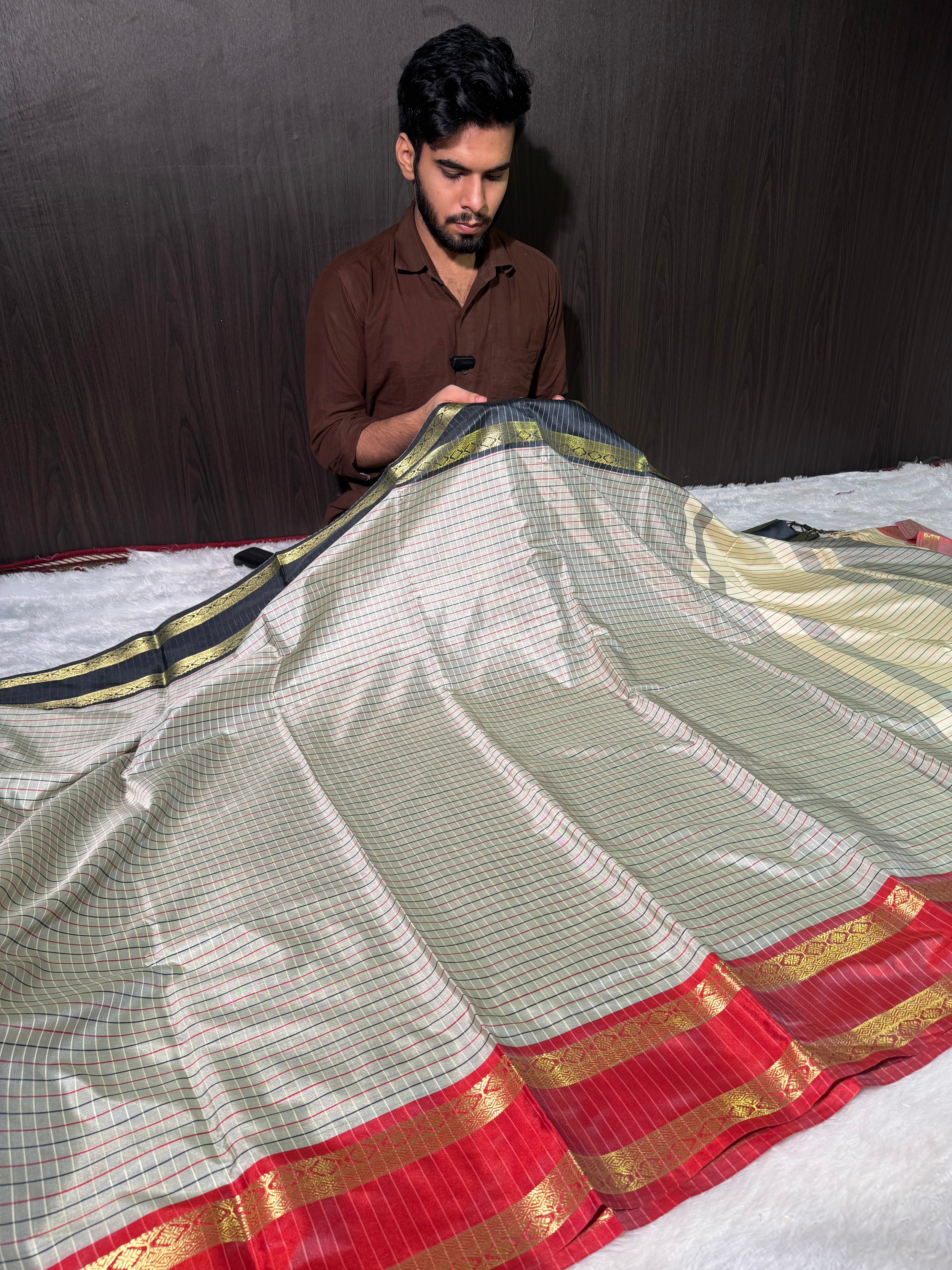 Celebrity Inspired Premium Semi Katan Silk Banarasi Saree