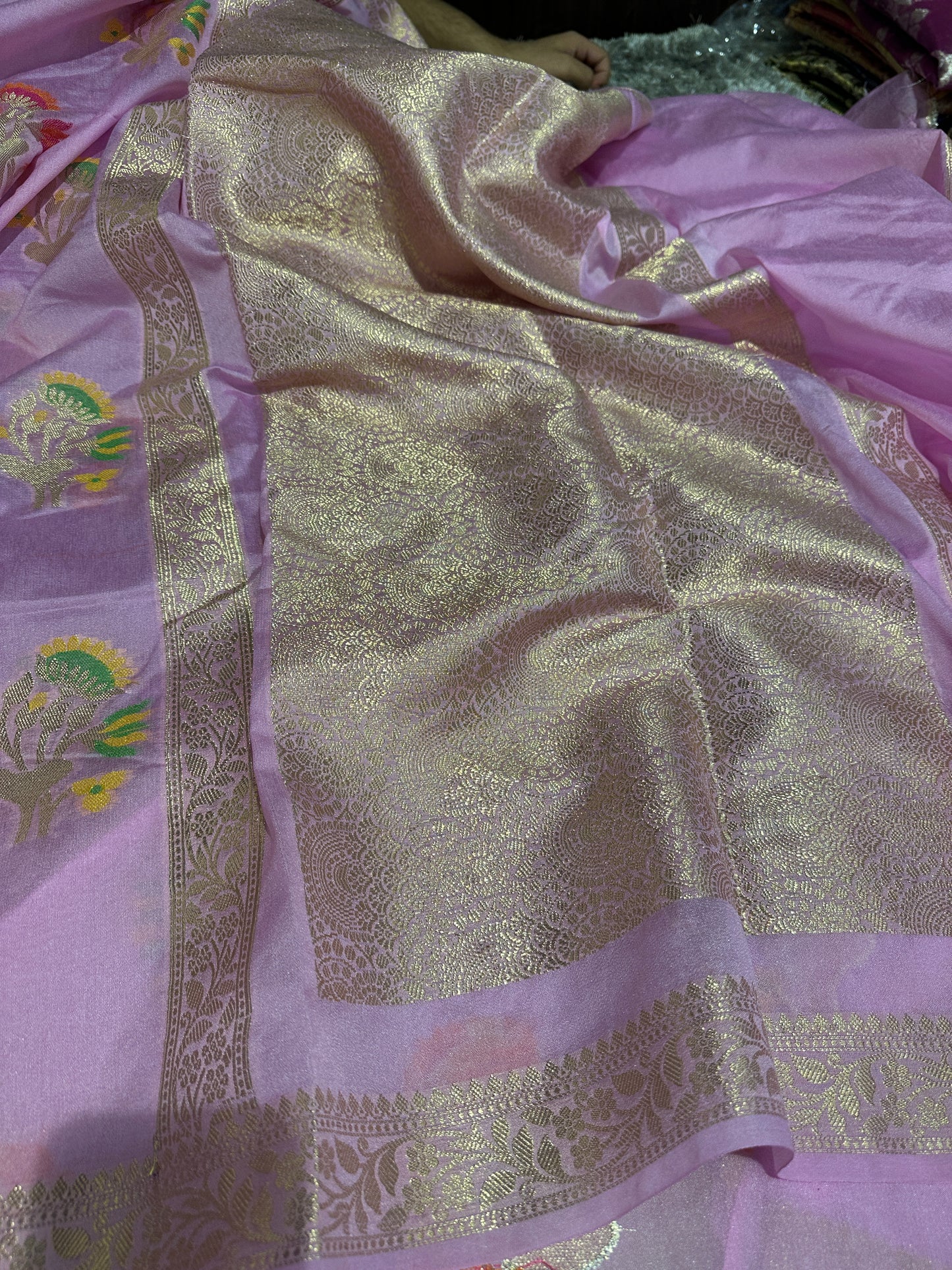 Exclusive Banarasi Georgette Silk Saree in Beautiful Pink Shade