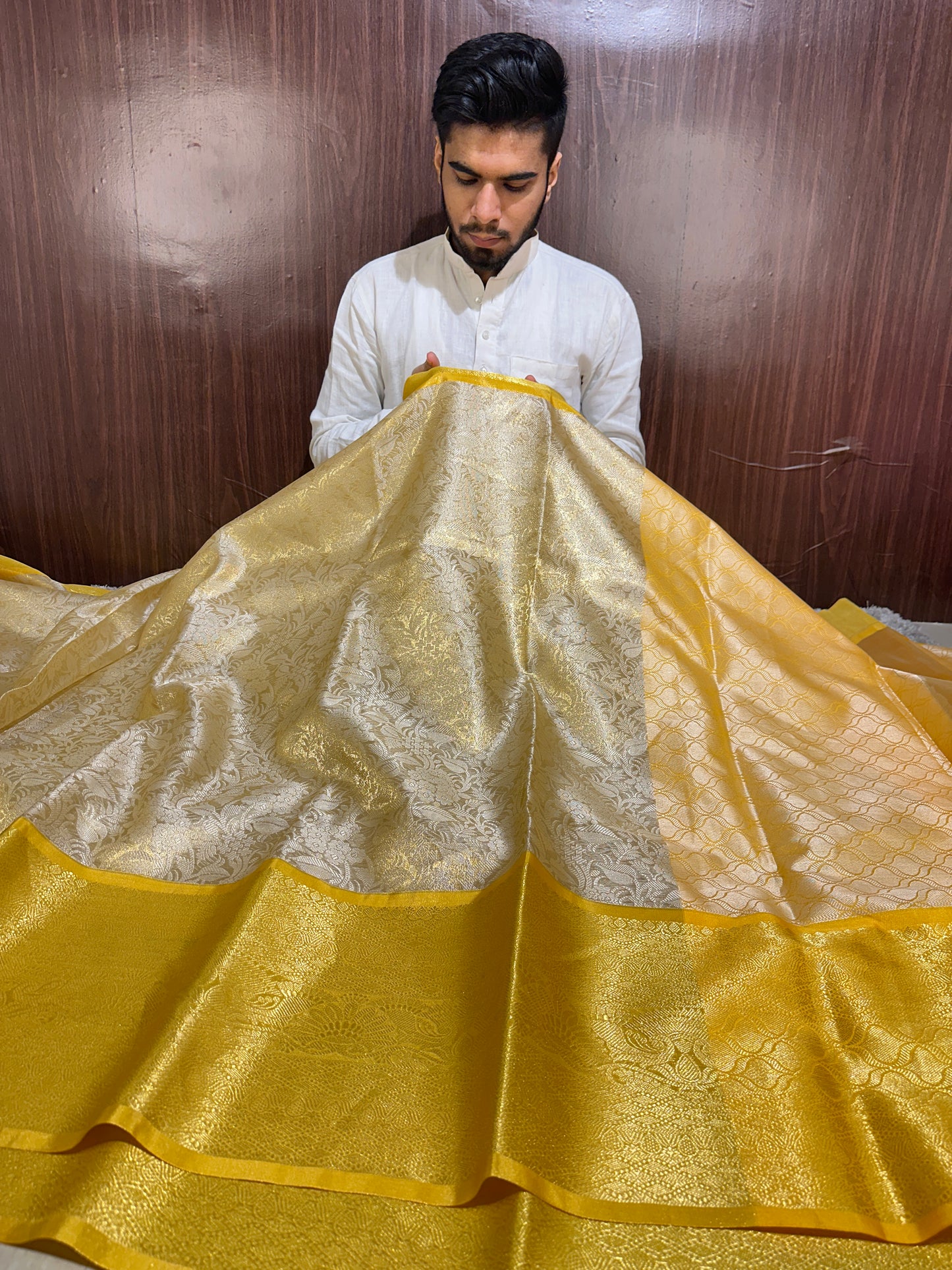 Exclusive Celebrity Inspired Bridal Tissue Banarasi Saree