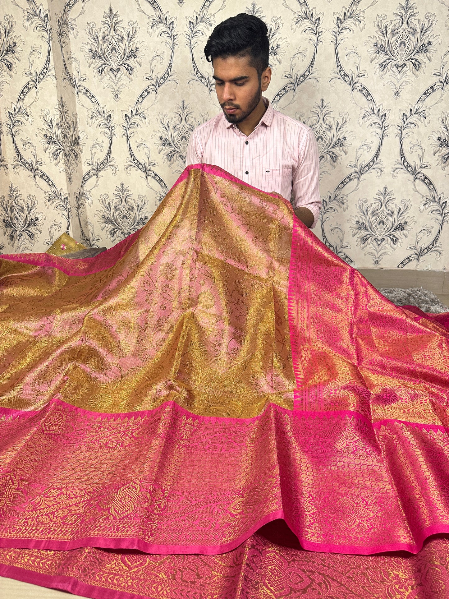 Beautiful Celebrity Inspired Bridal Tissue Banarasi Saree