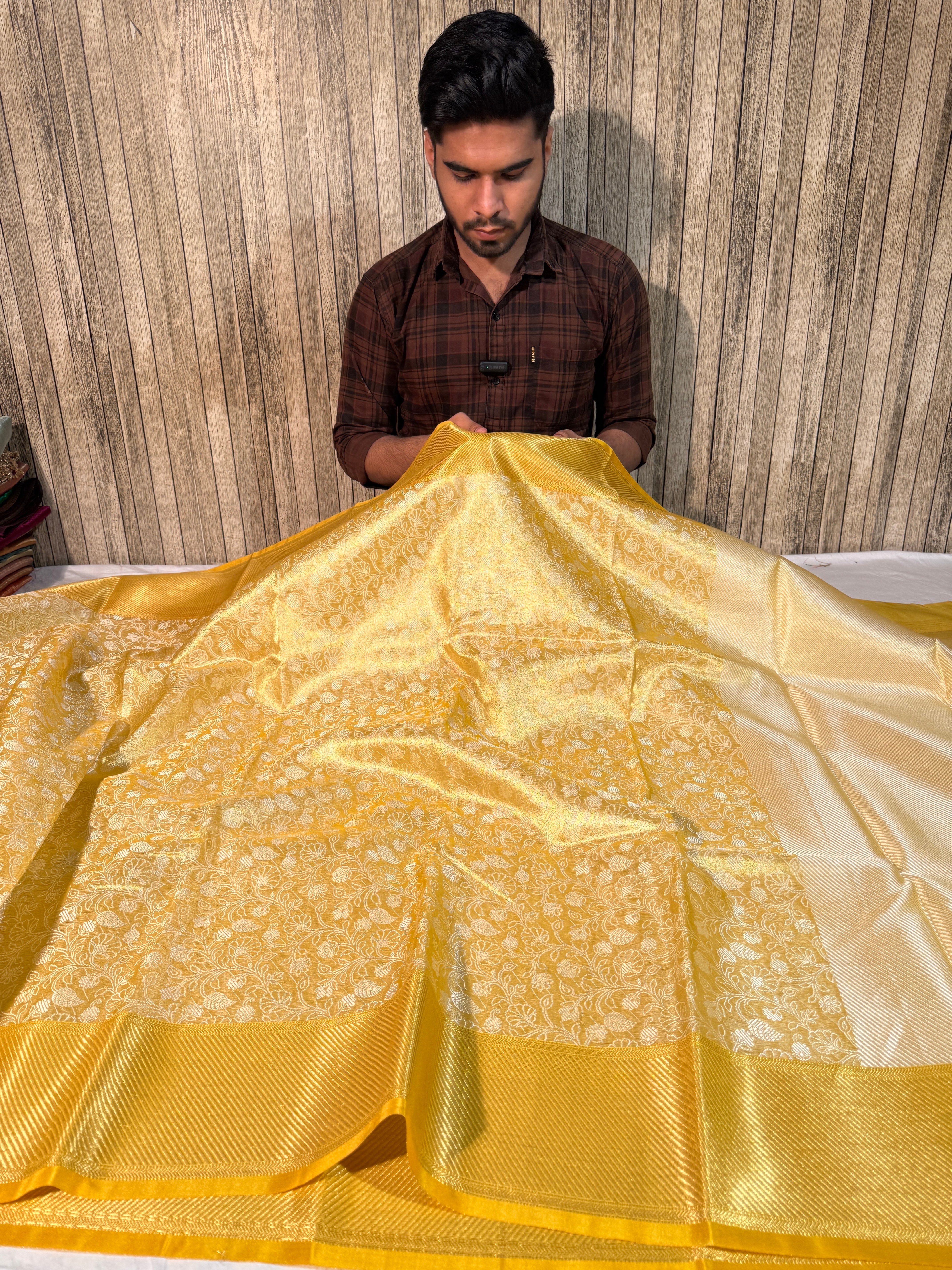 Premium Kanjeevaram Tissue Silk Embossed Weave Banarasi Saree