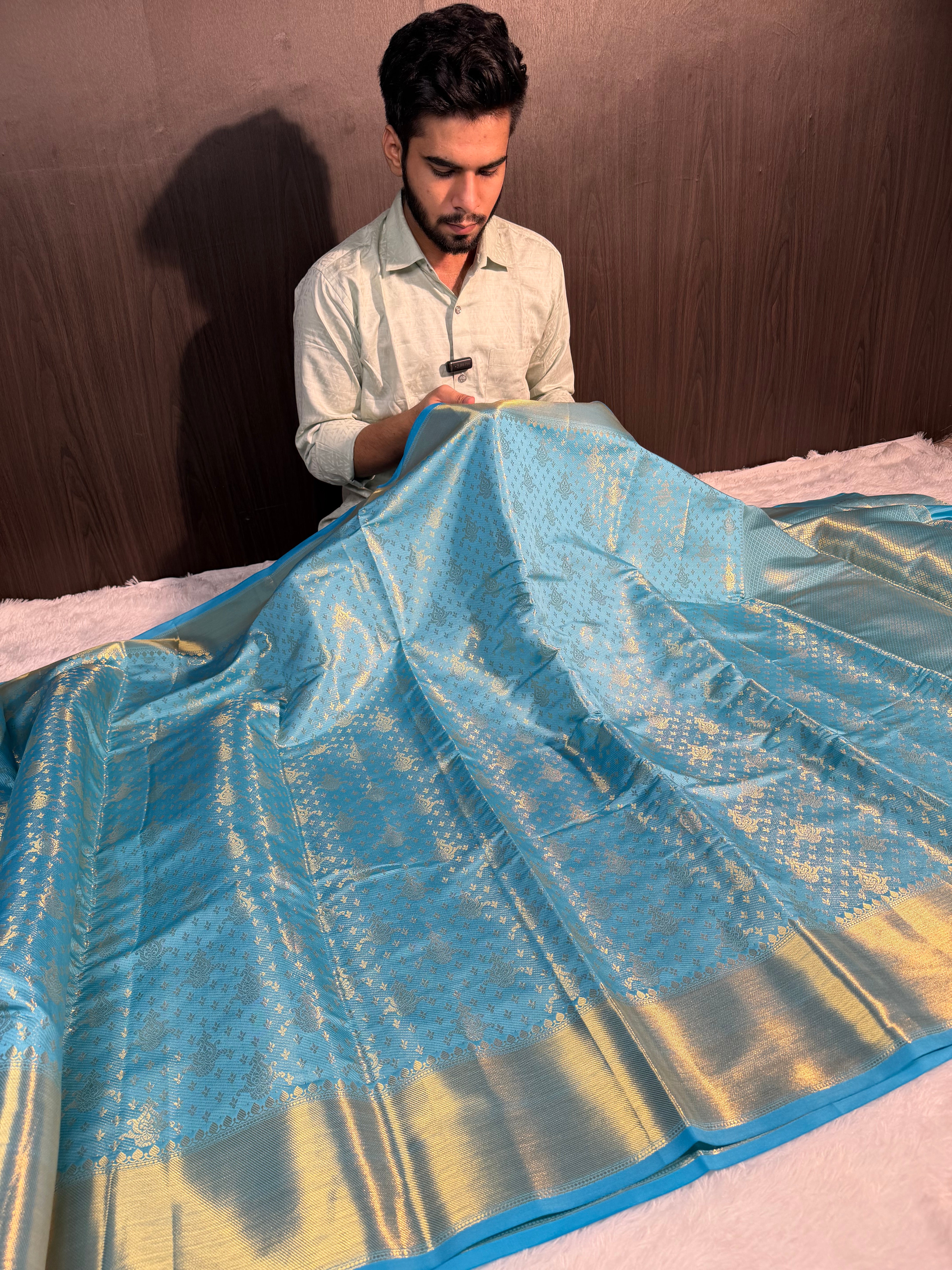 Trisha Mam Inspired Kanjeevaram Tissue Silk Banarasi Saree