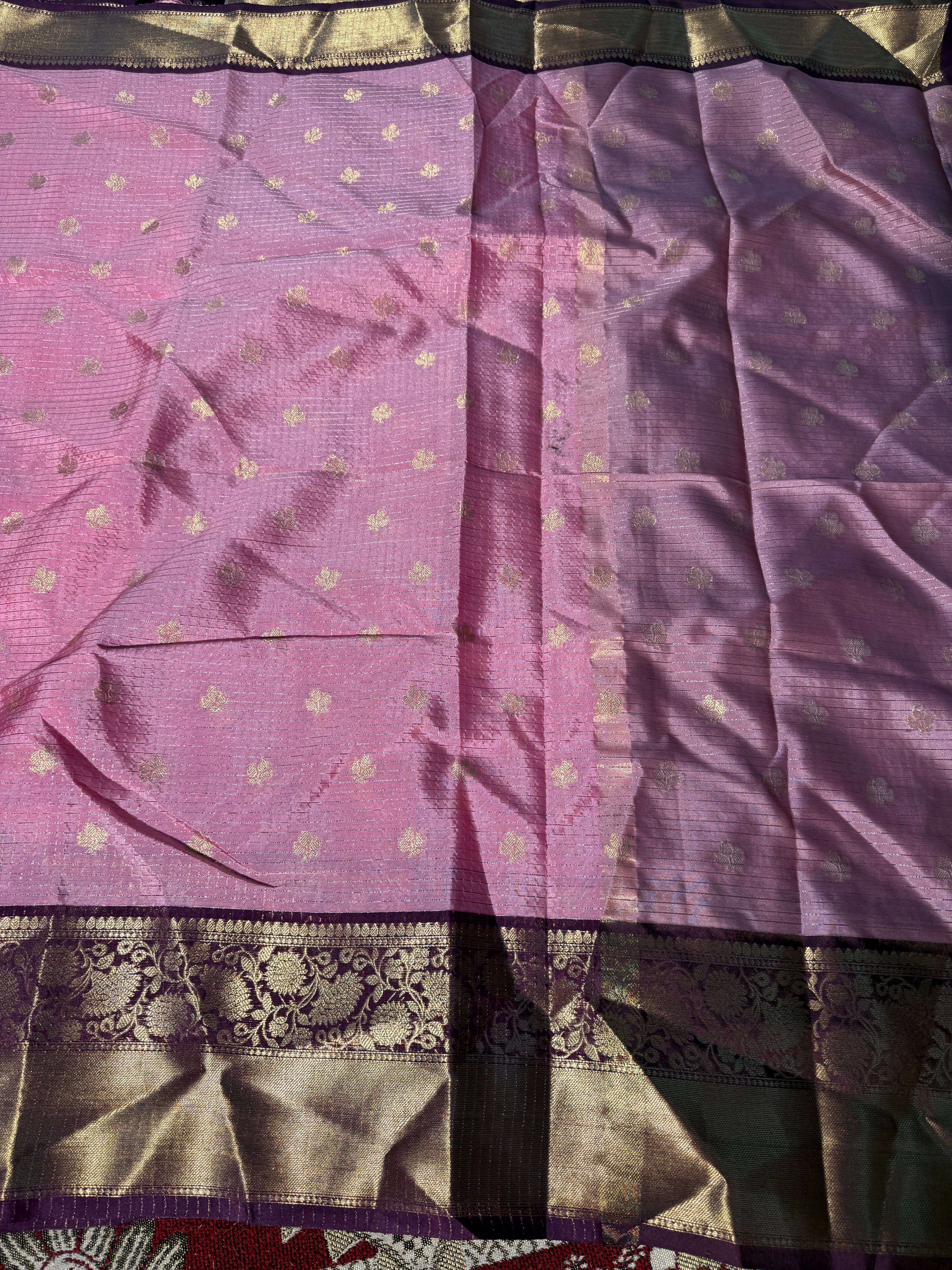 Pink Premium Kanchi Weave Katan Silk Banarasi Saree