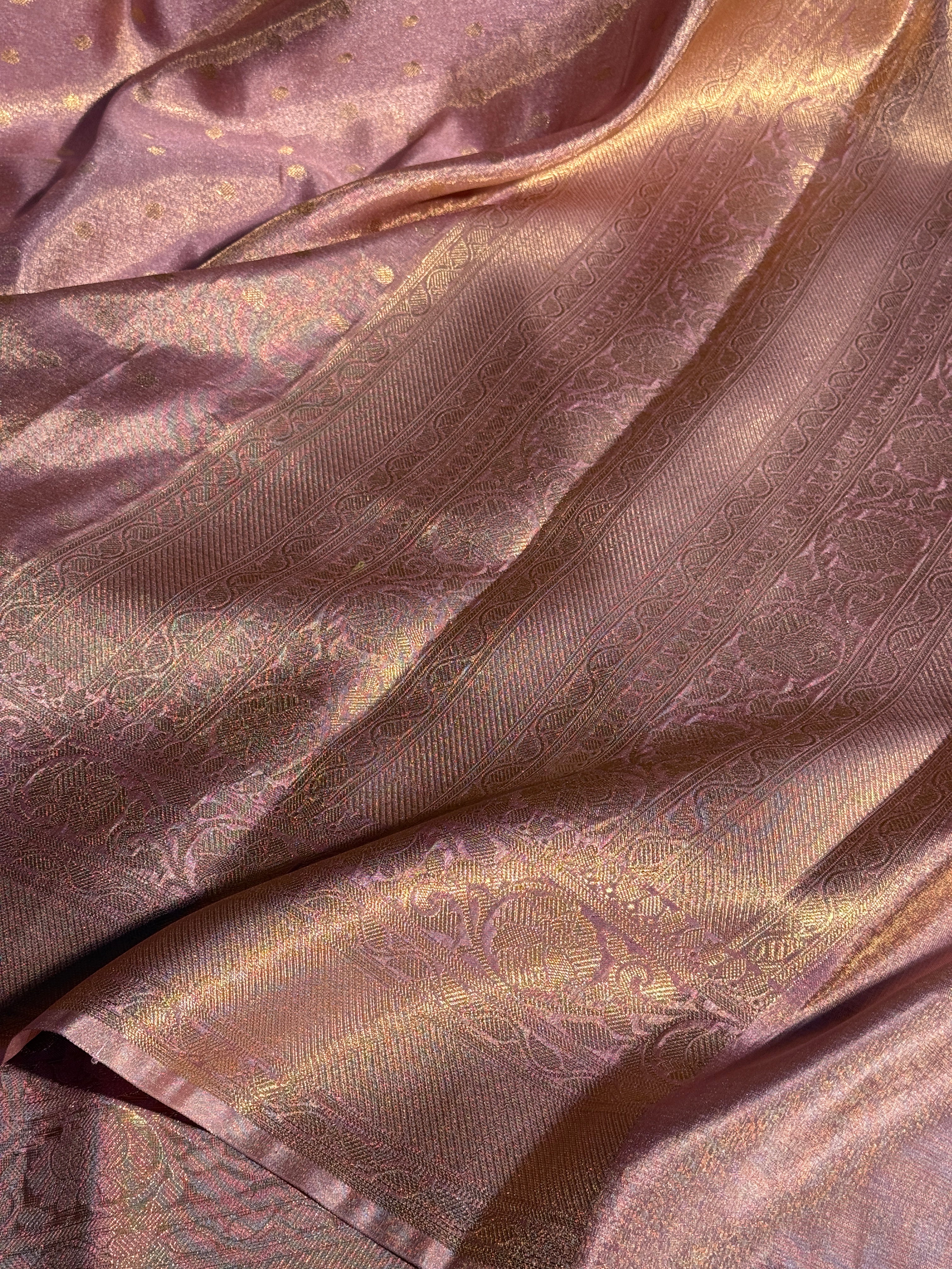 Pastel Lavendar Premium Kanjeevaram Tissue Silk Banarasi Saree