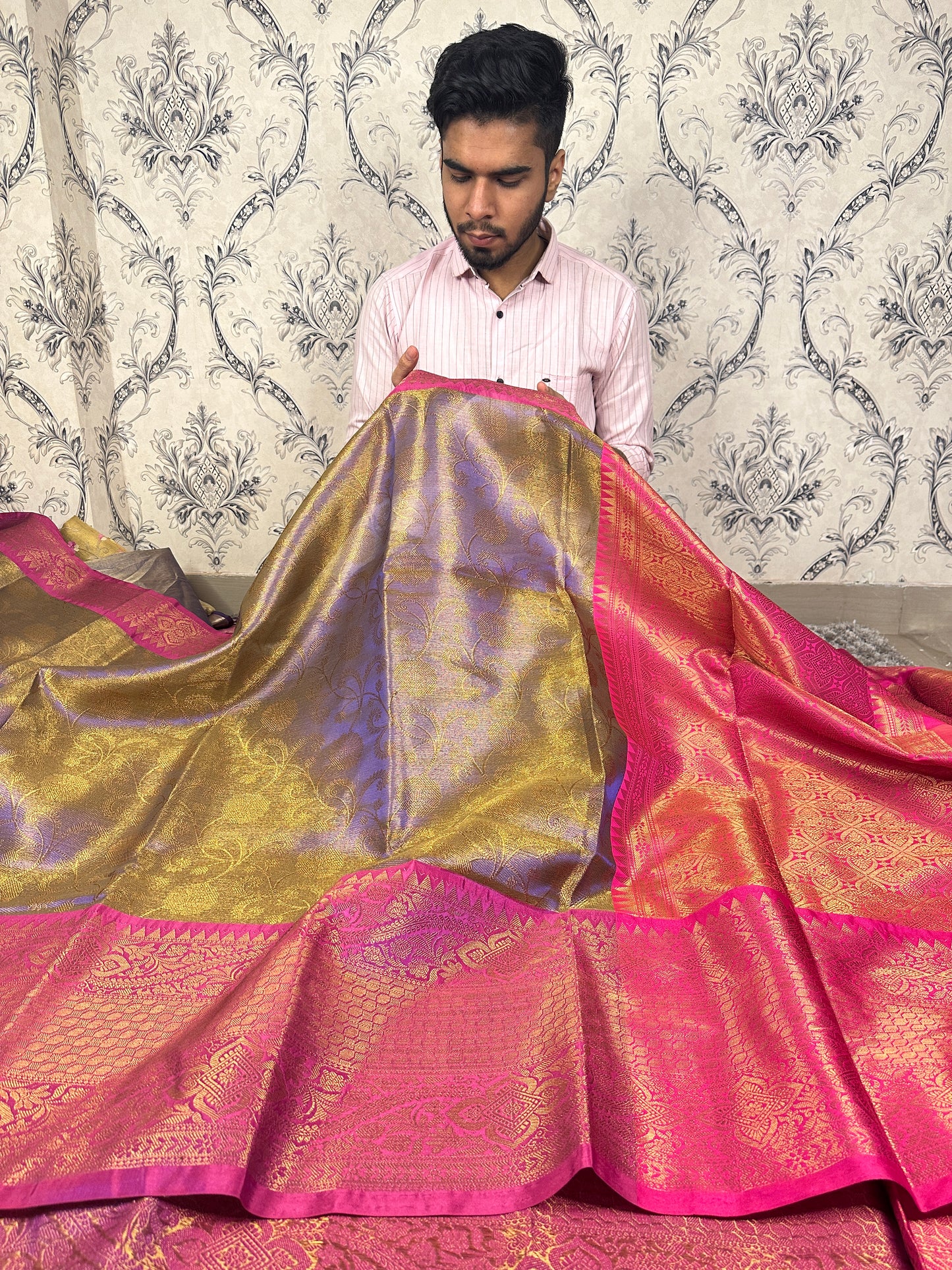 Beautiful Celebrity Inspired Bridal Tissue Banarasi Saree