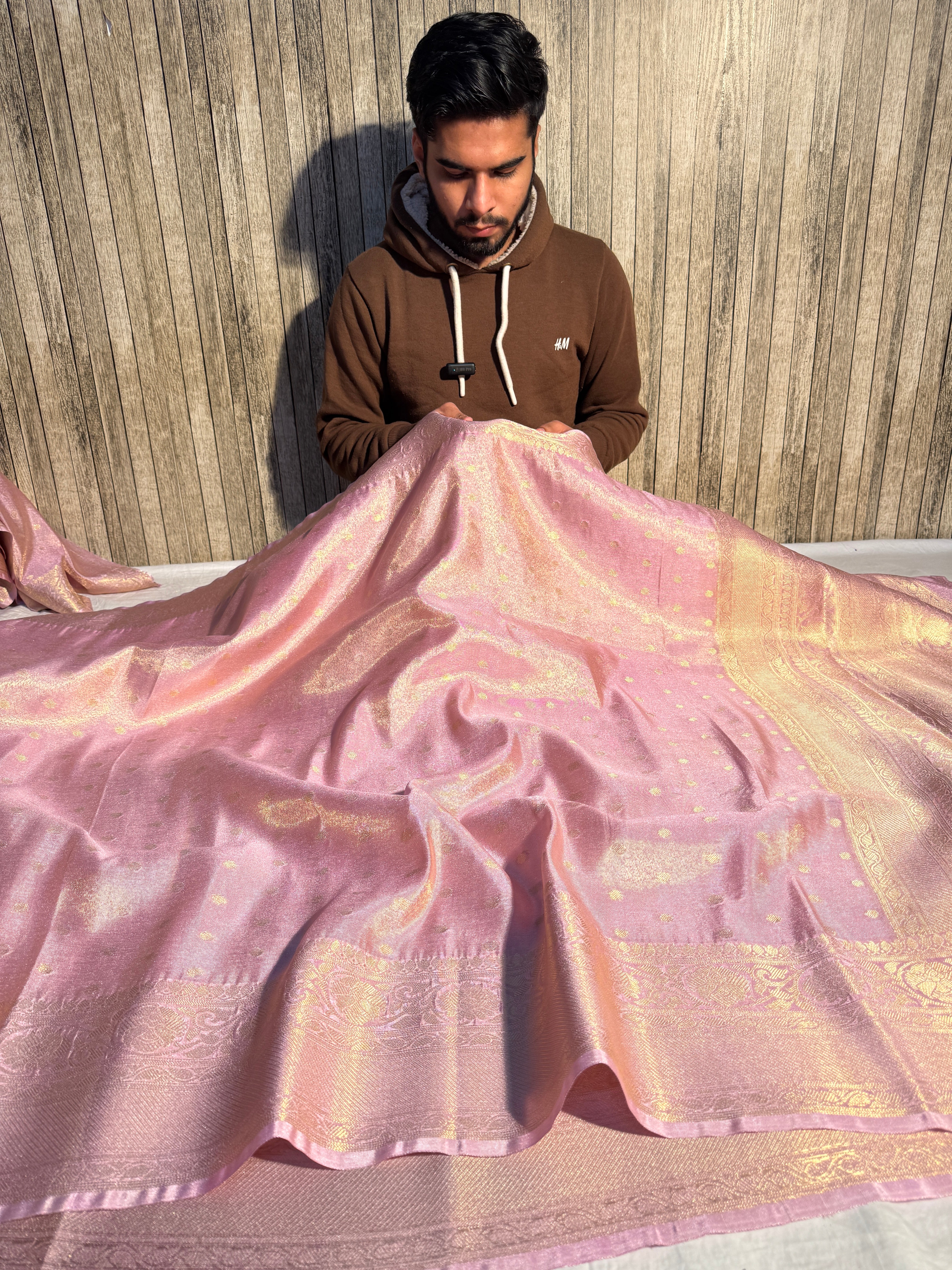 Pastel Lavendar Premium Kanjeevaram Tissue Silk Banarasi Saree