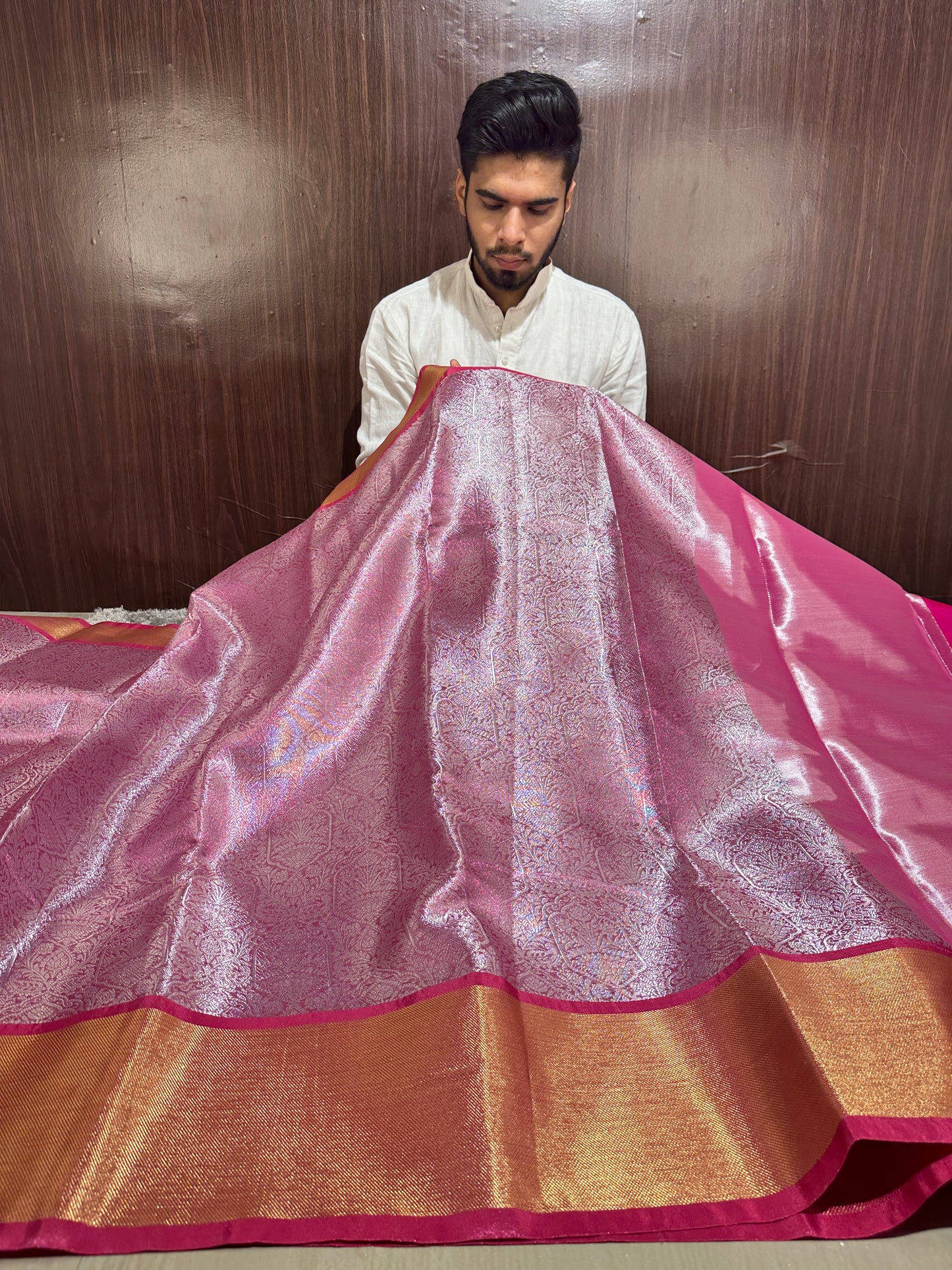 Beautiful Celebrity Inspired Bridal Tissue Banarasi Saree