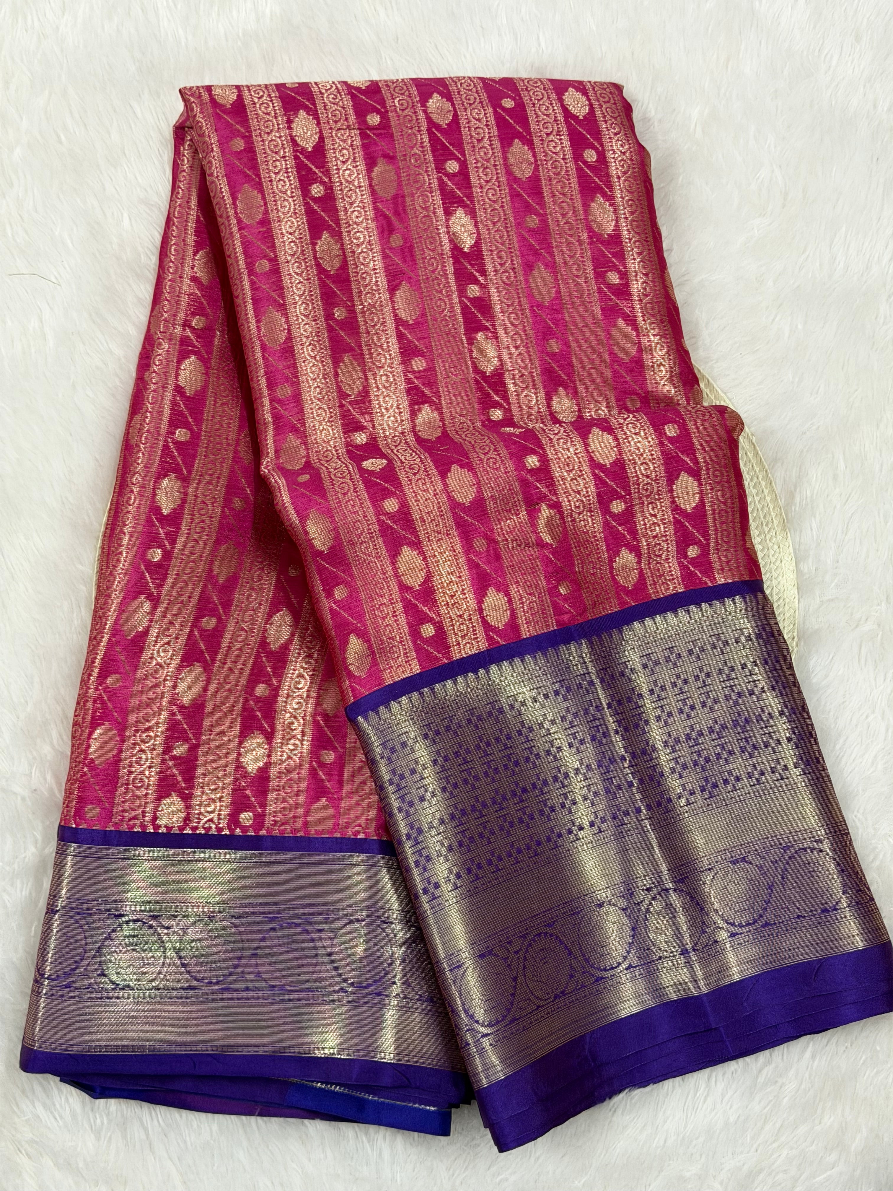 Premium Soft Kanjeevaram Tissue Silk Banarasi Saree with Rich Pallu