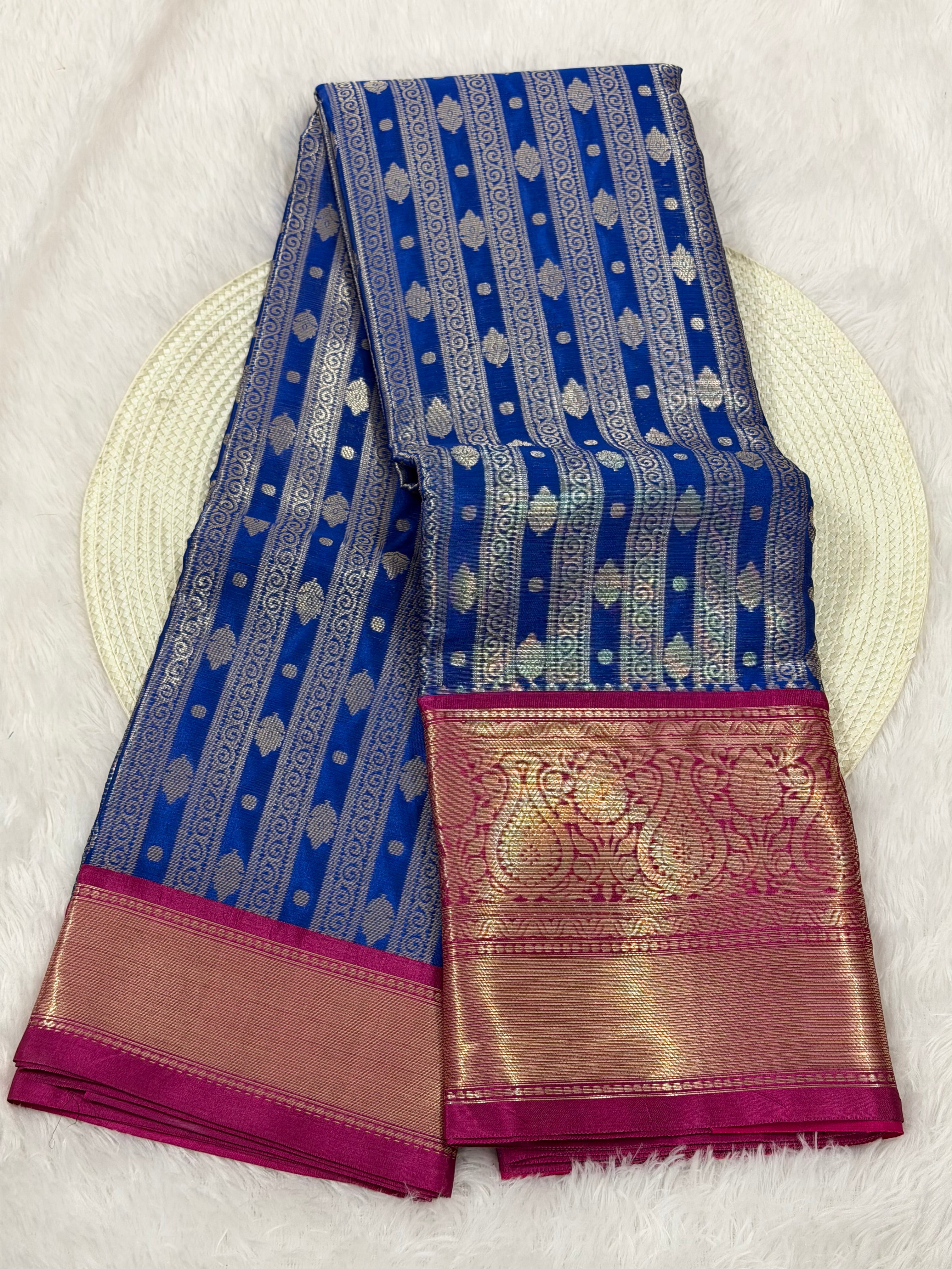 Premium Soft Kanjeevaram Tissue Silk Banarasi Saree with Rich Pallu