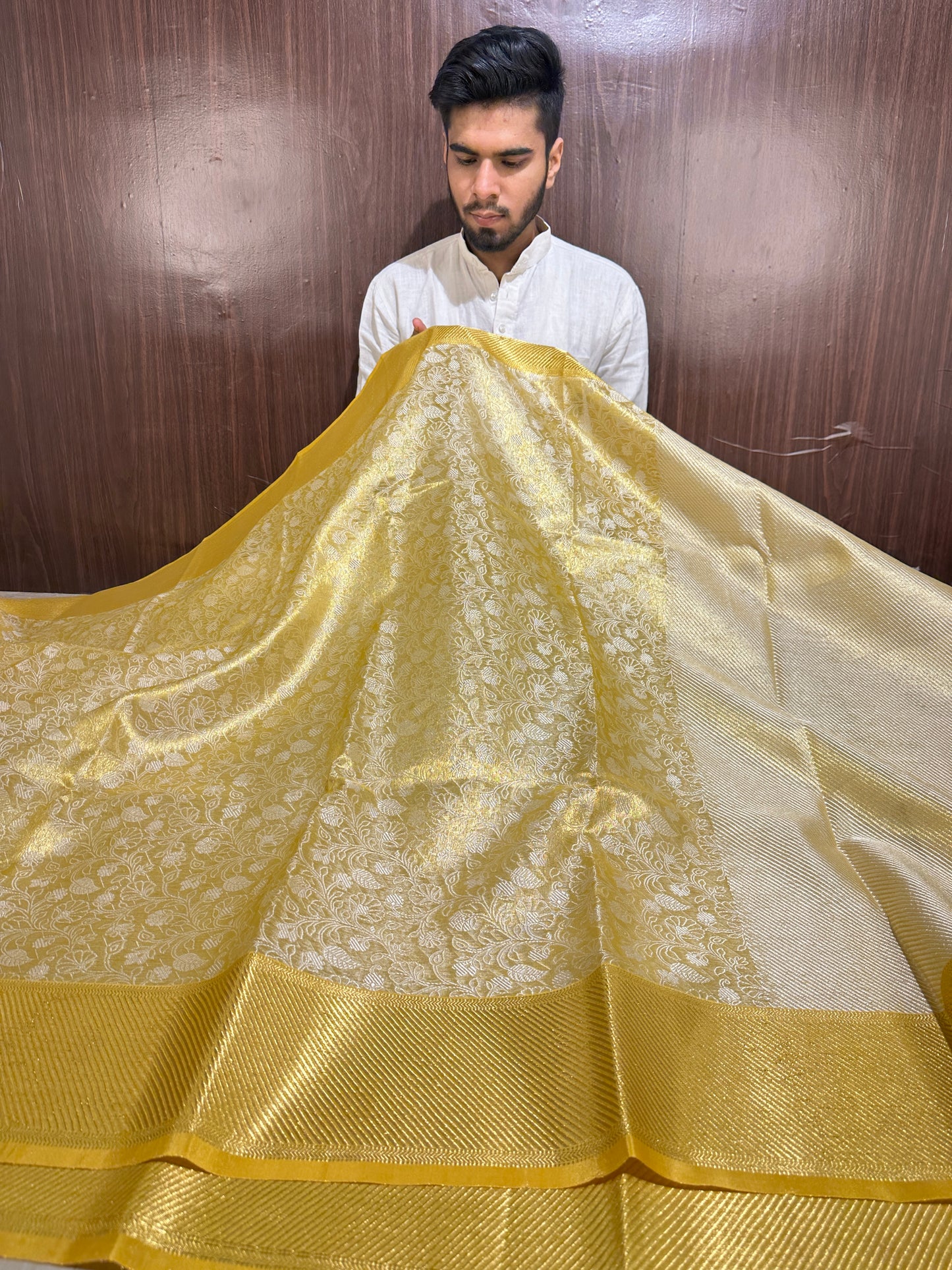 Beautiful Bridal Banarasi Tissue Silk Saree