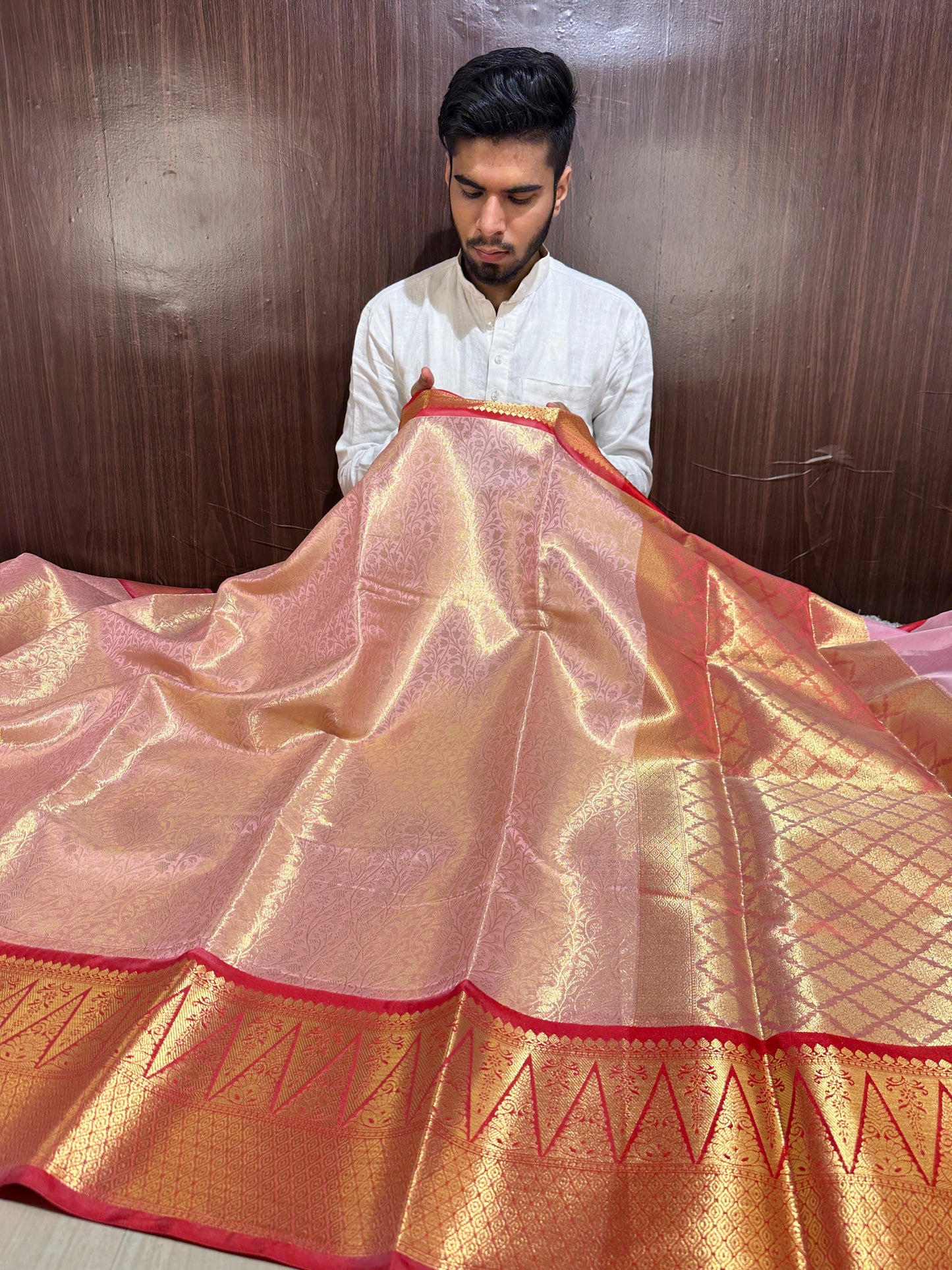 Exclusive Celebrity Inspired Kanjeevaram Bridal Tissue Banarasi Saree
