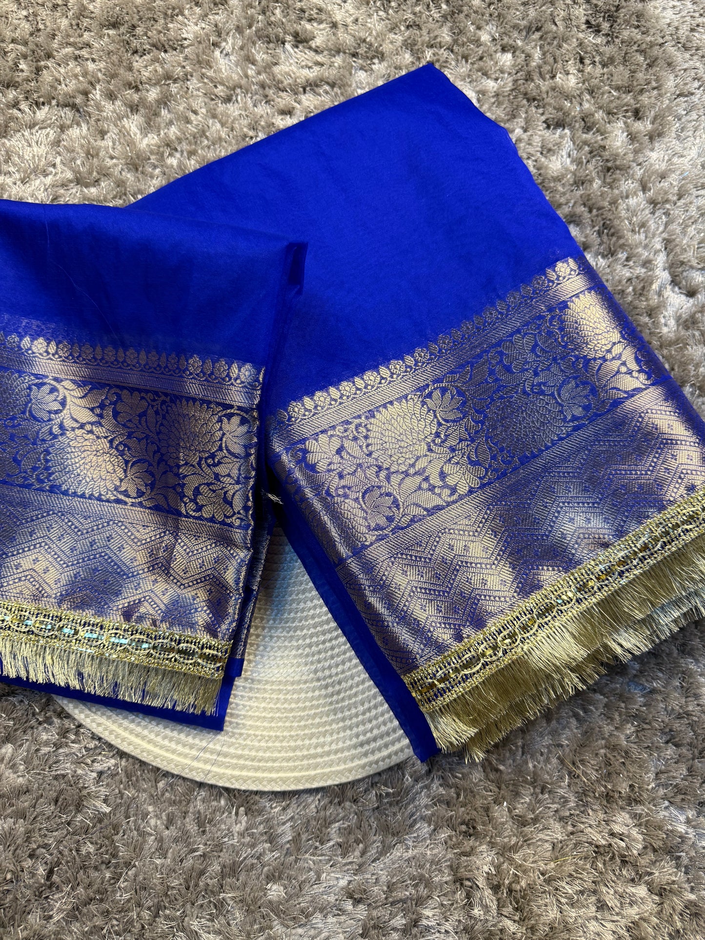 Gorgeous Bridal Banarasi Tissue Silk Saree with Premium Lace Work