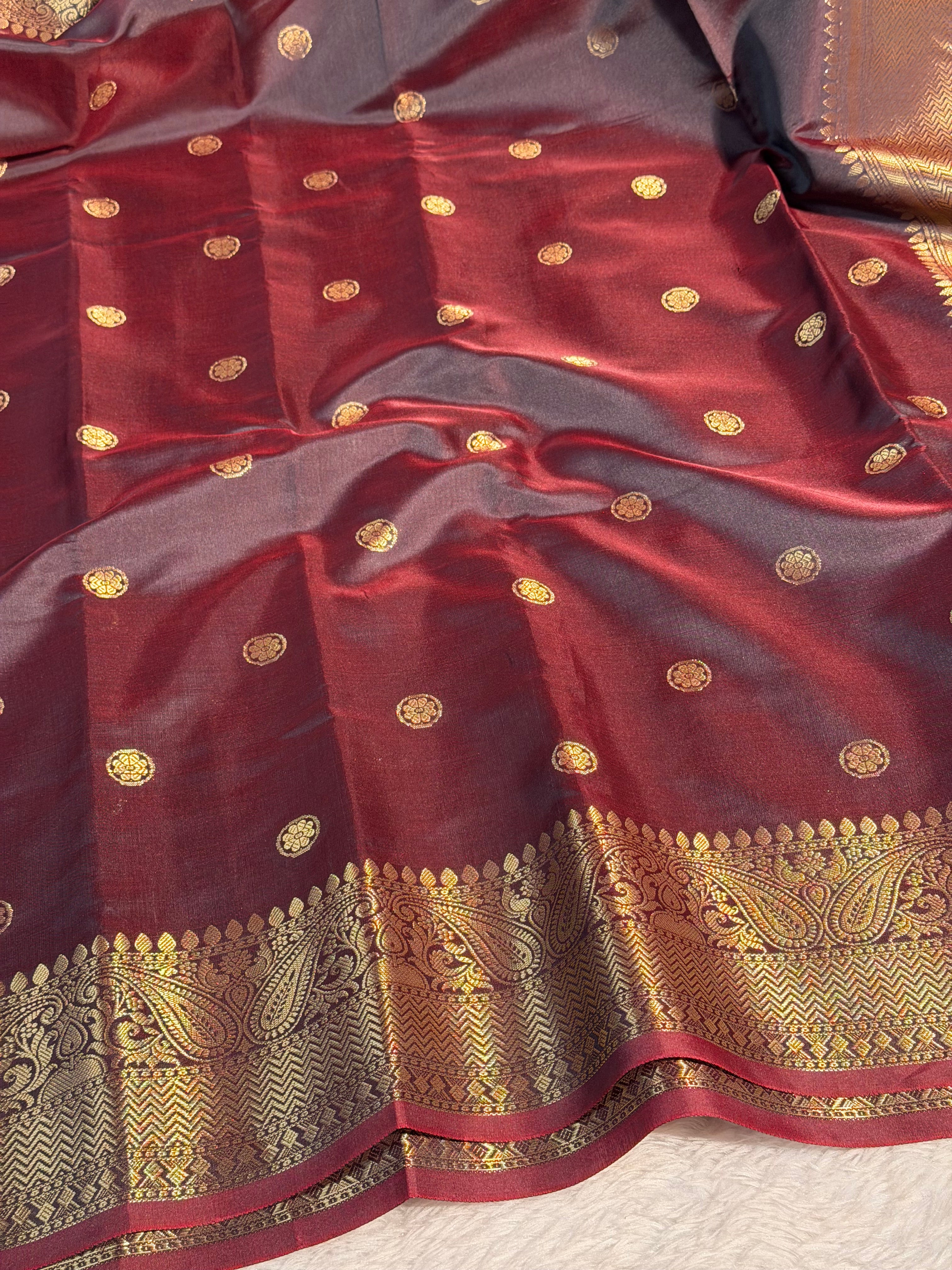 Coffee Brown Premium Soft Katan Silk Banarasi Saree