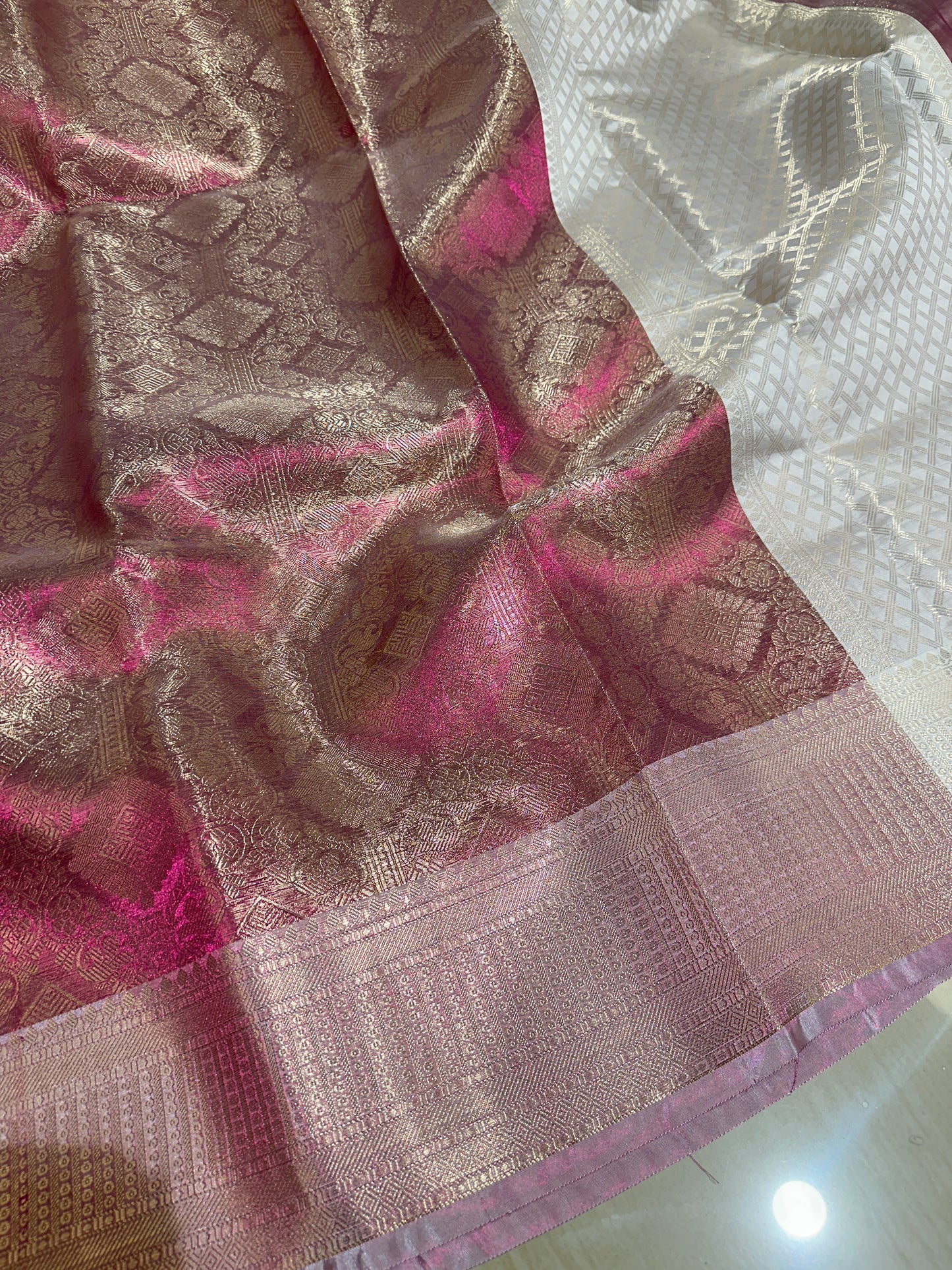Beautiful Celebrity Inspired Bridal Tissue Banarasi Saree