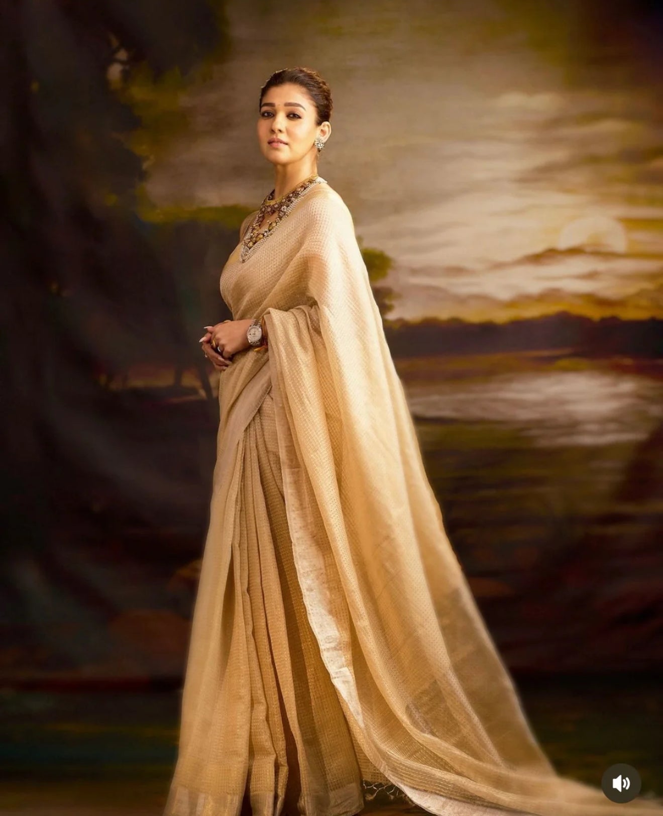 Nayanthara Mam Inspired Kanjivaram Tissue Silk Banarasi Saree