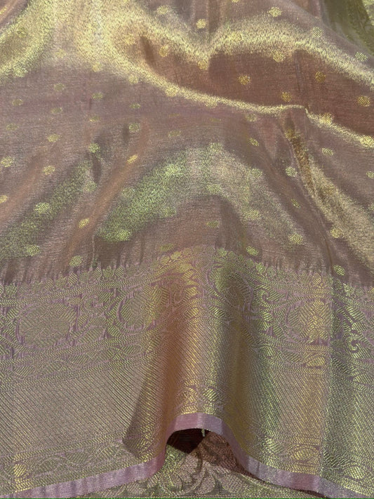 Pastel Lavendar Premium Kanjeevaram Tissue Silk Banarasi Saree