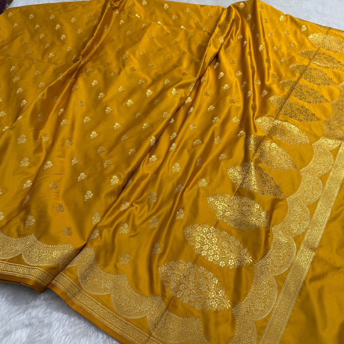 Haldi Yellow Pure Mashru Silk