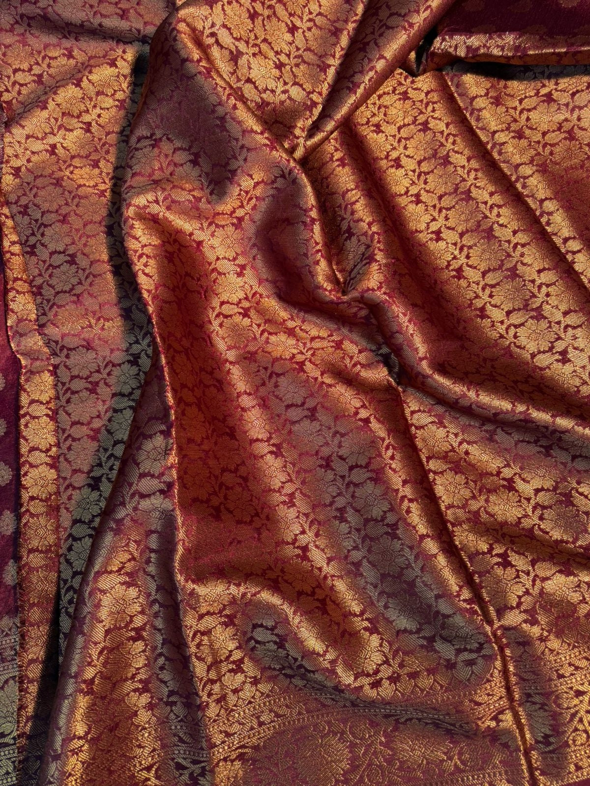 Premium Georgette Silk Saree with Traditional Zari Buti Weave
