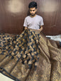 Exclusive Banarasi Georgette Silk Saree in Beautiful Khaddi Buti Weave