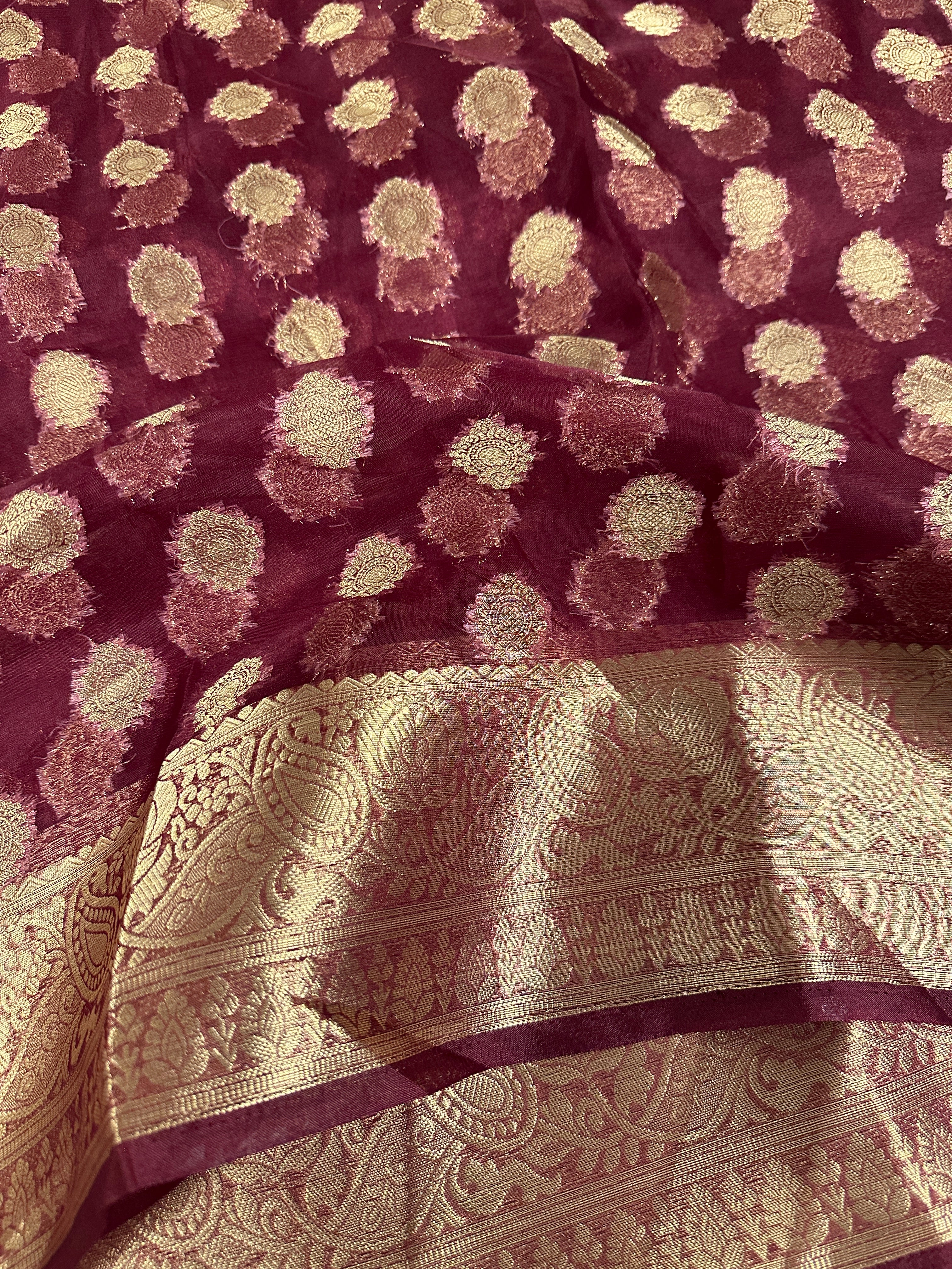 Handloom Inspired Traditional Organza Silk Banarasi Saree