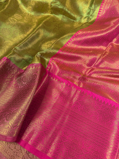 Beautiful Celebrity Inspired Bridal Tissue Banarasi Saree