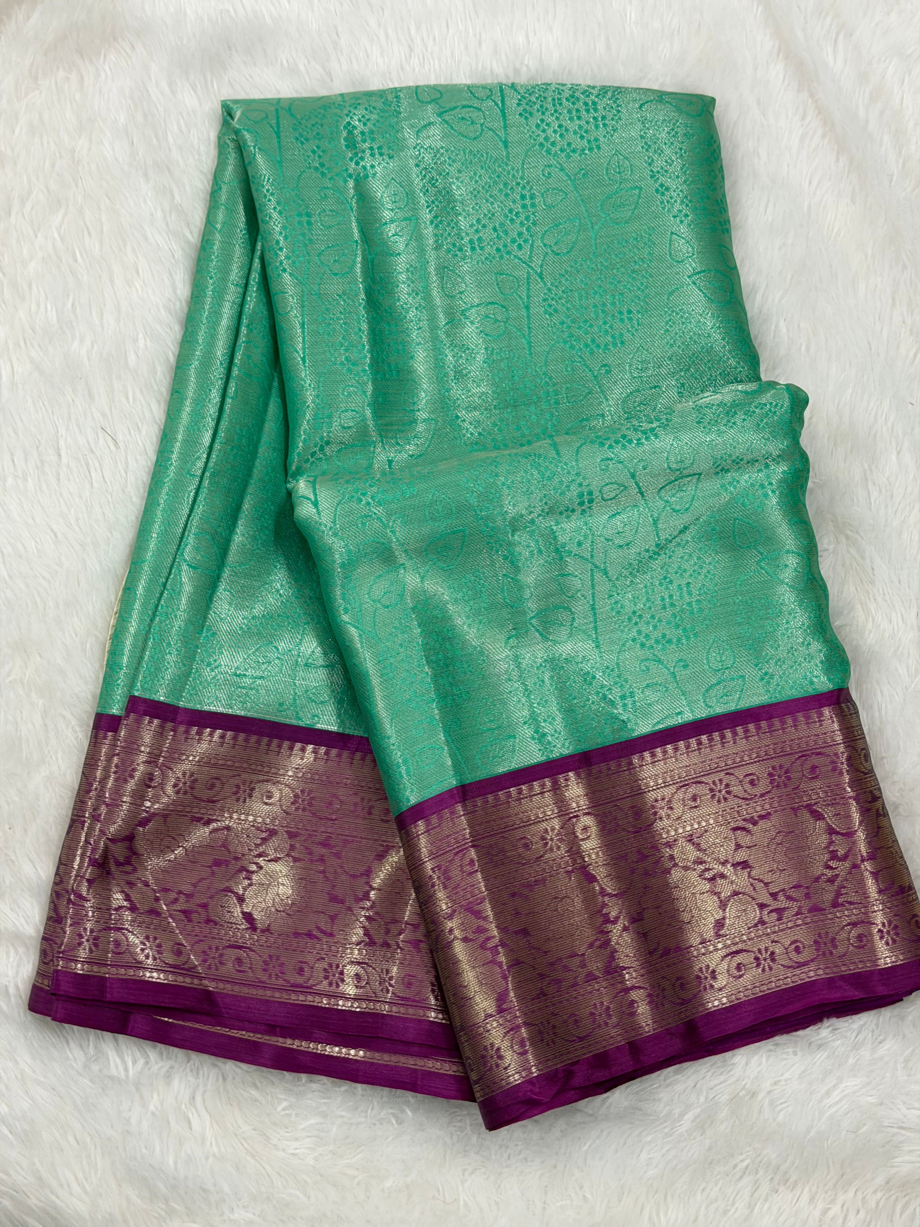 Premium Soft Kanjeevaram Tissue Silk Banarasi Saree with Rich Pallu