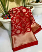 Beautiful Red Bridal Warm Silk Banarasi Saree