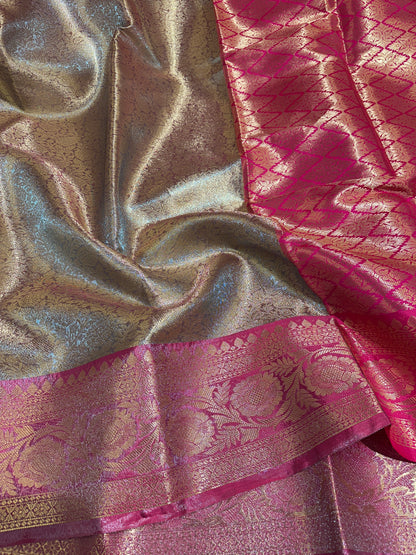 Beautiful Bridal Banarasi Tissue Silk Saree