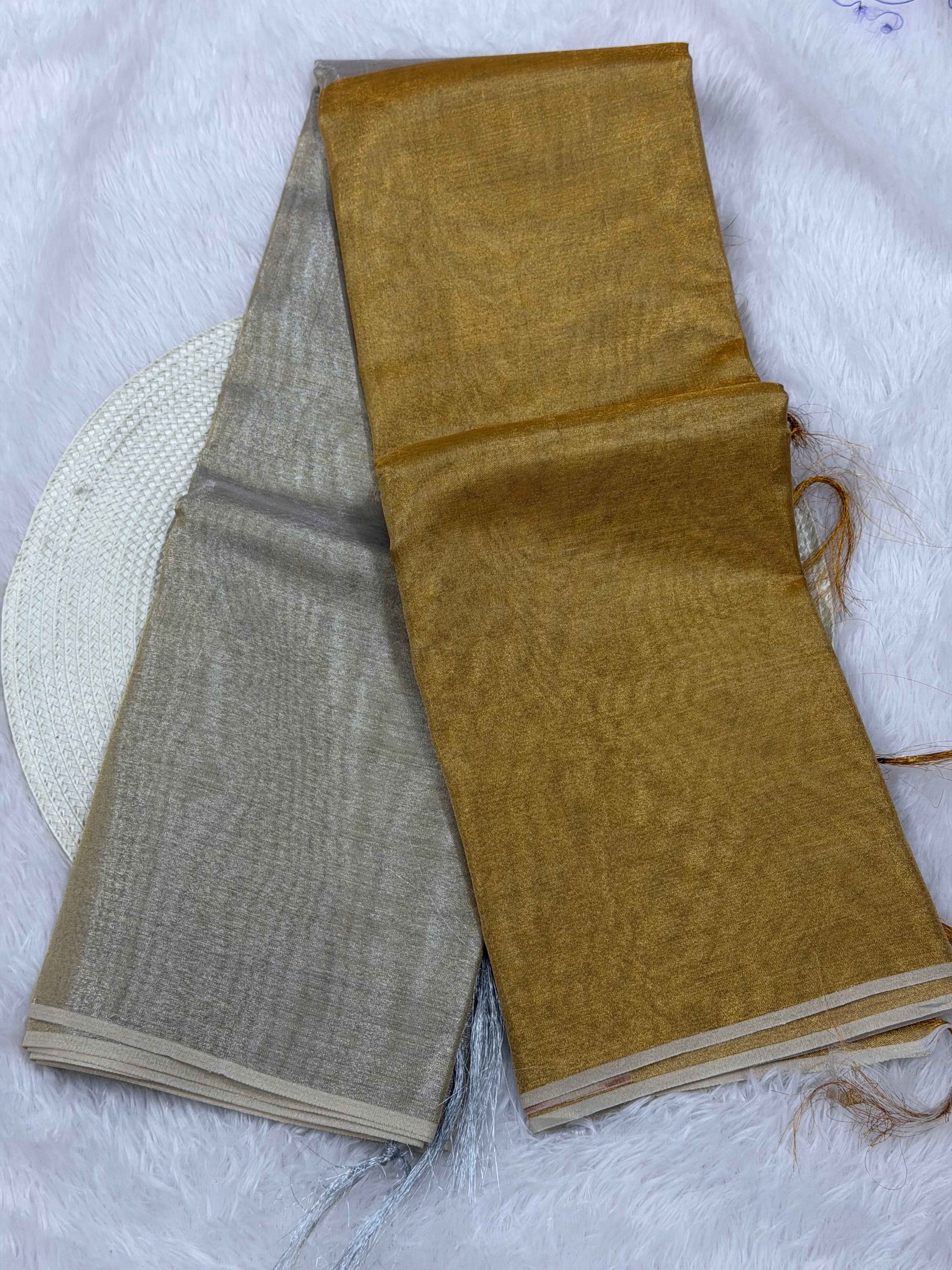 Premium Soft Tissue Silk Banarasi Saree with Rich Pallu