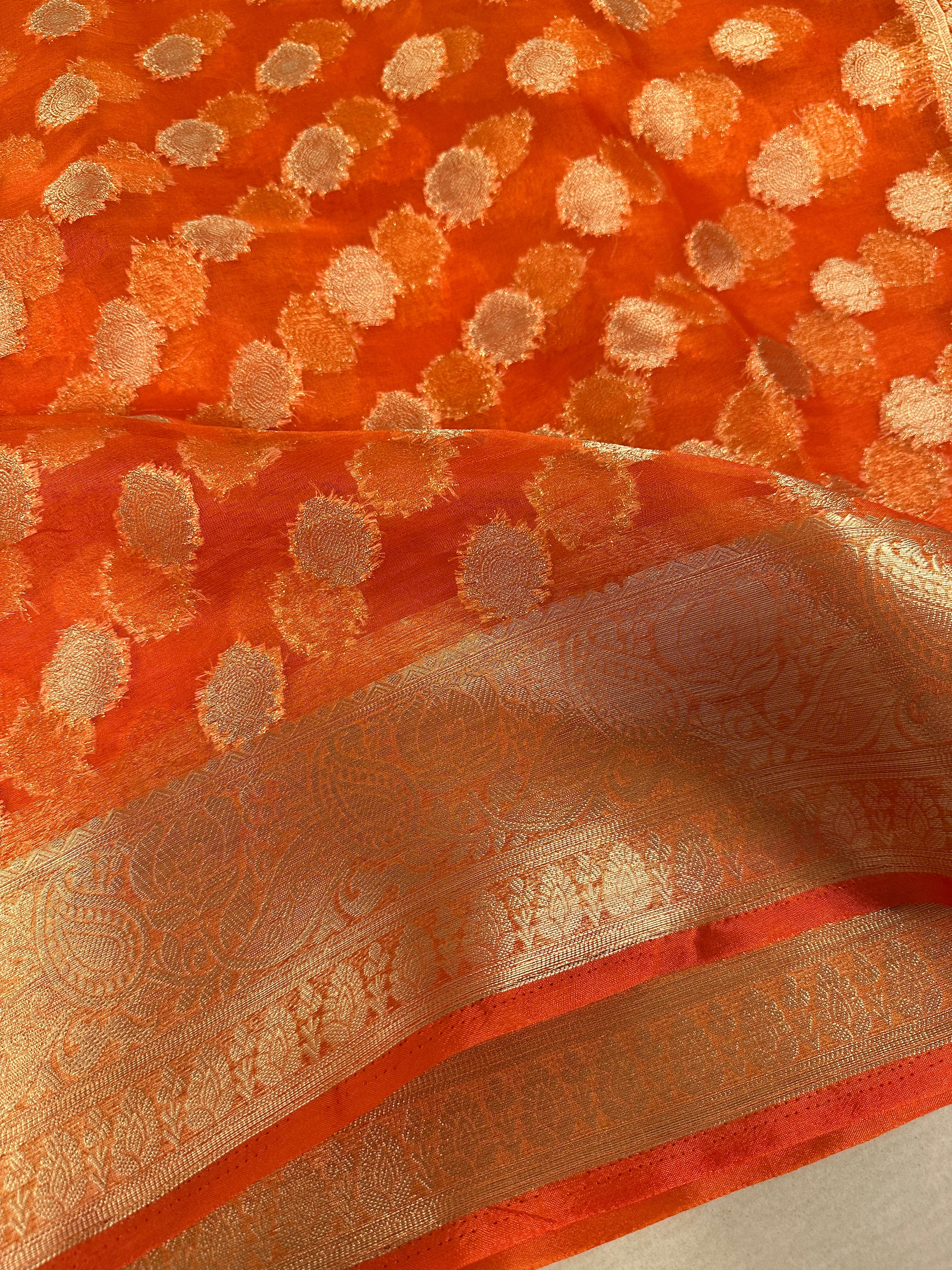 Bridal Organza Silk Banarasi Saree