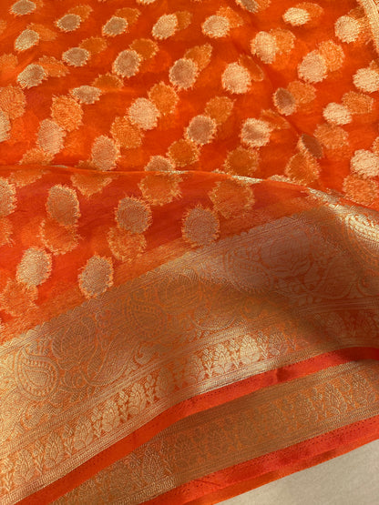 Bridal Organza Silk Banarasi Saree