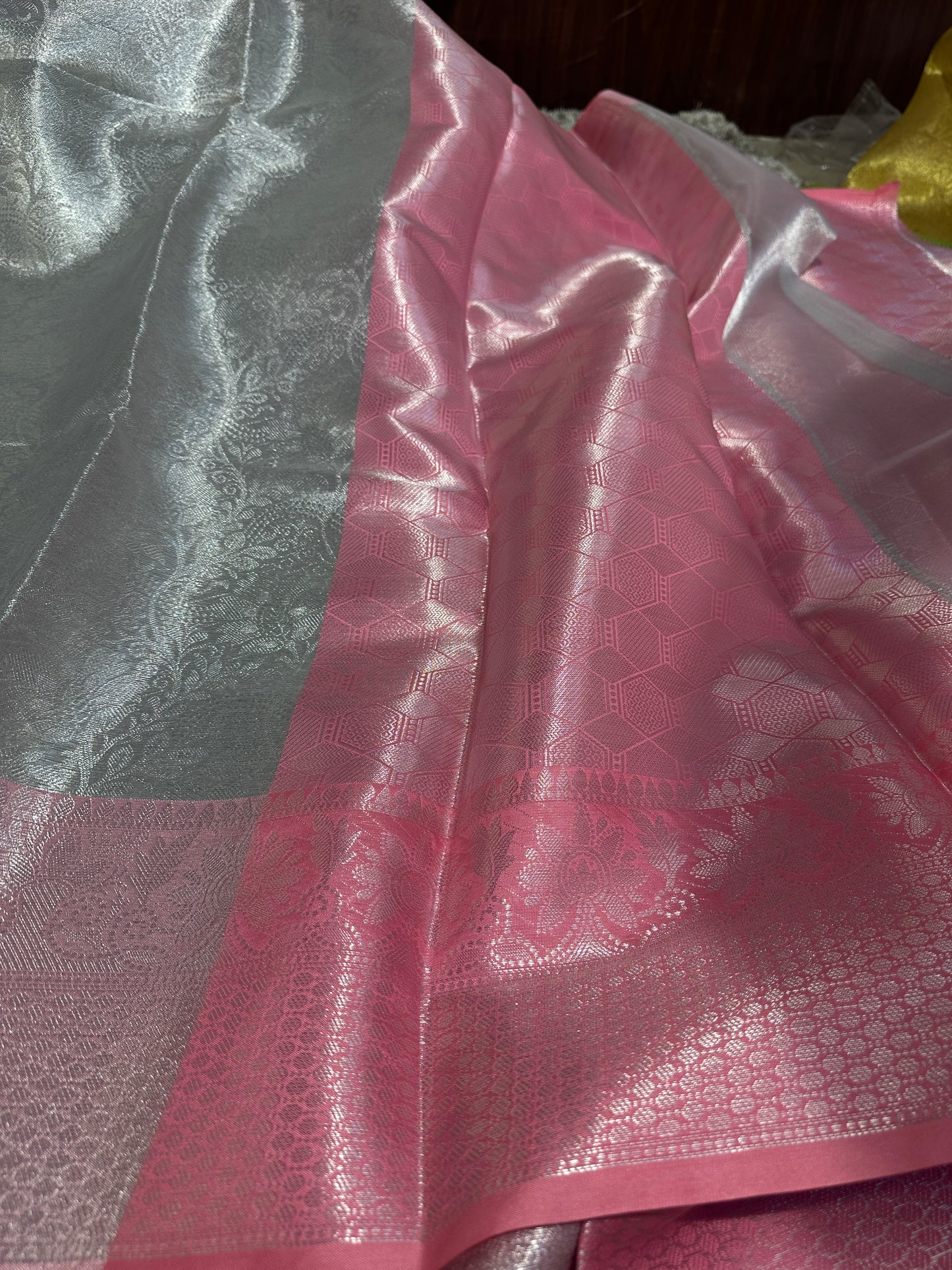 Exclusive Celebrity Inspired Kanjeevaram Bridal Tissue Banarasi Saree