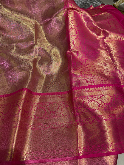 Beautiful Bridal Banarasi Tissue Silk Saree