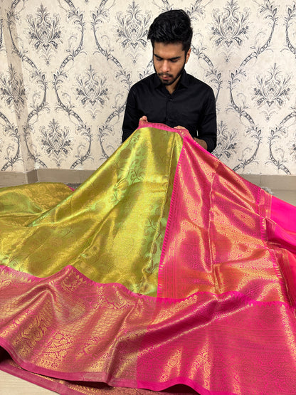 Beautiful Celebrity Inspired Bridal Tissue Banarasi Saree