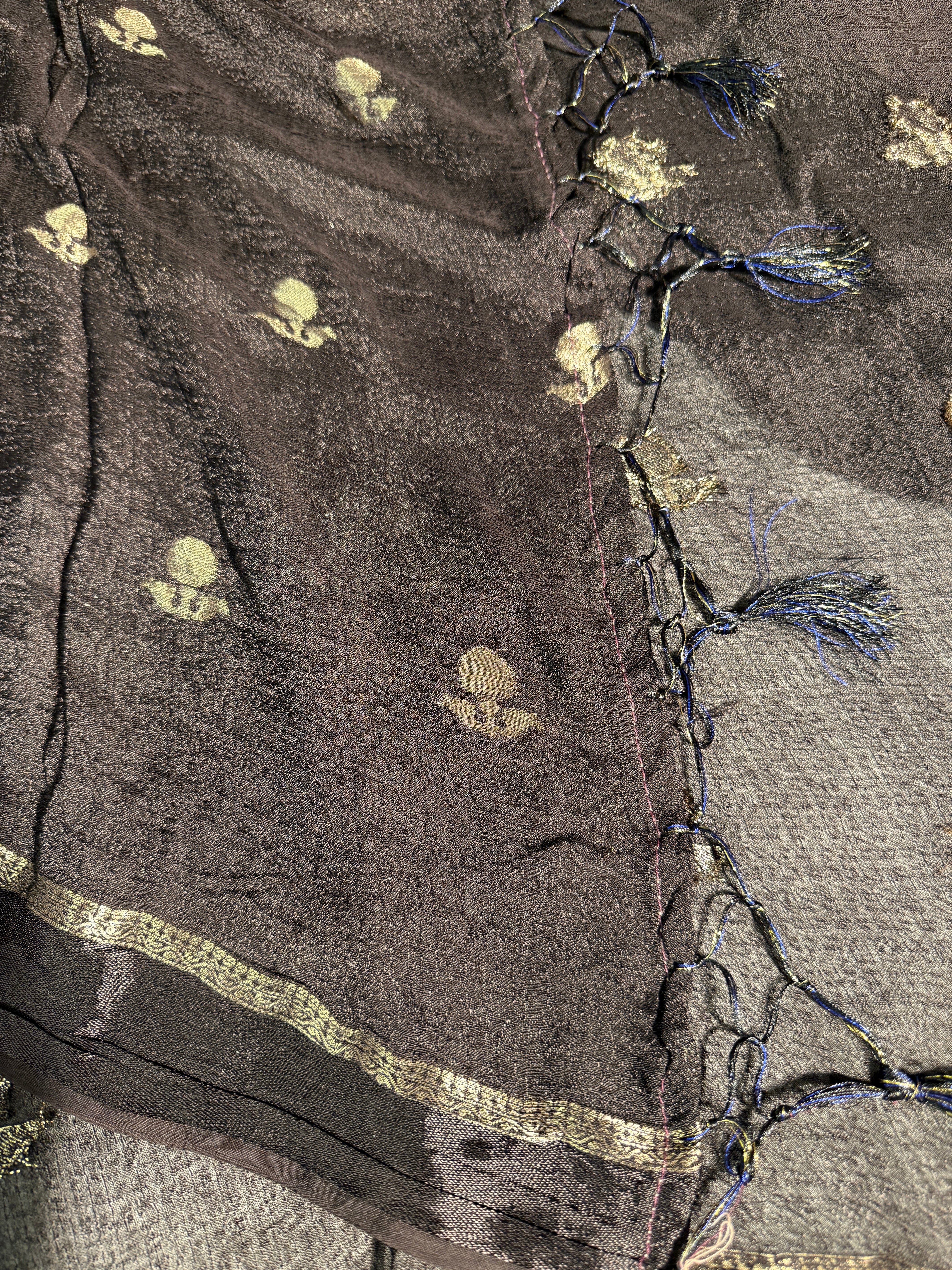 Black Premium Viscose Georgette Banarasi Saree