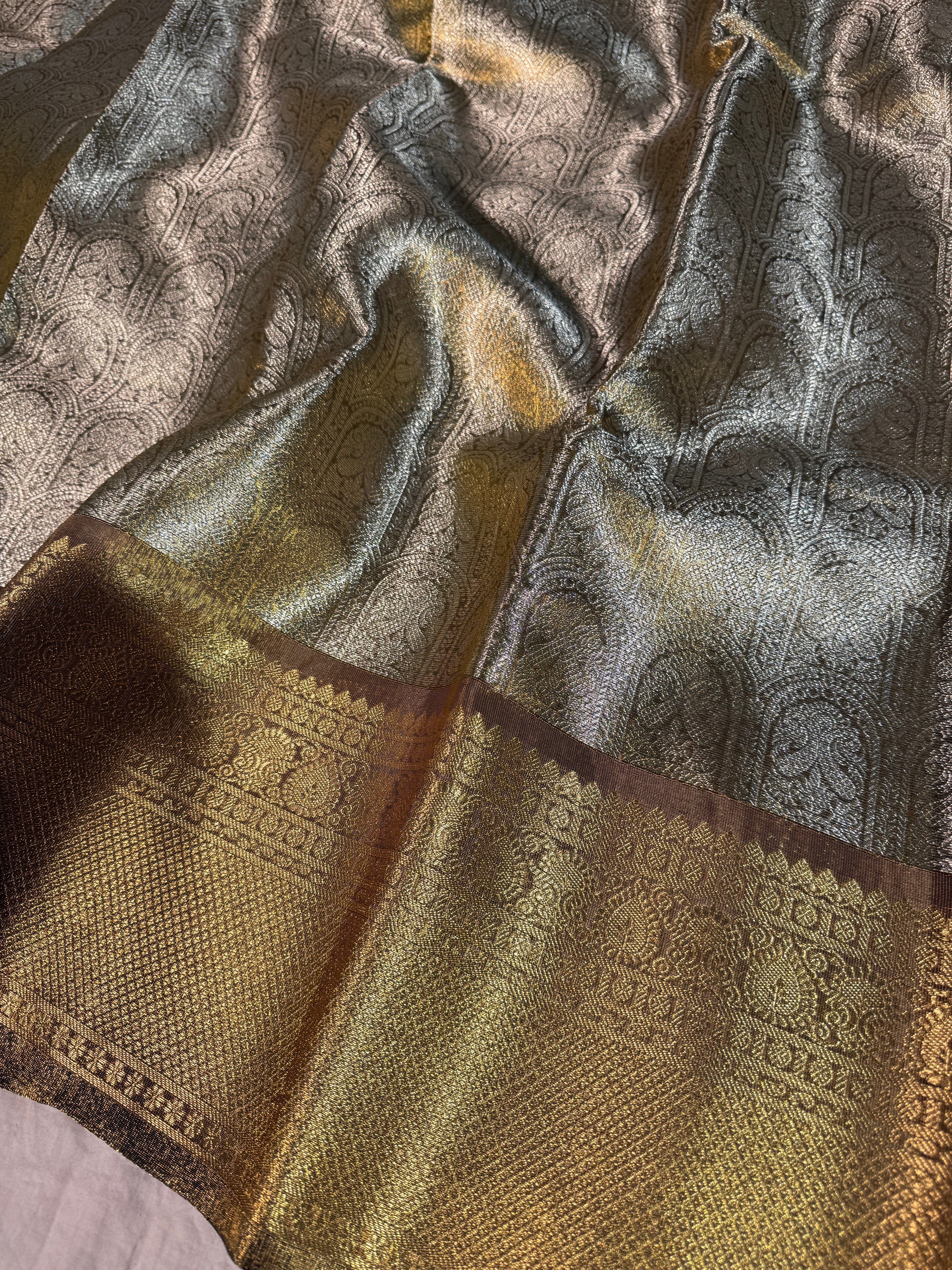 Ready To Wear Shobhita Mam Inspired Kanjeevaram Tissue Silk Banarasi Saree