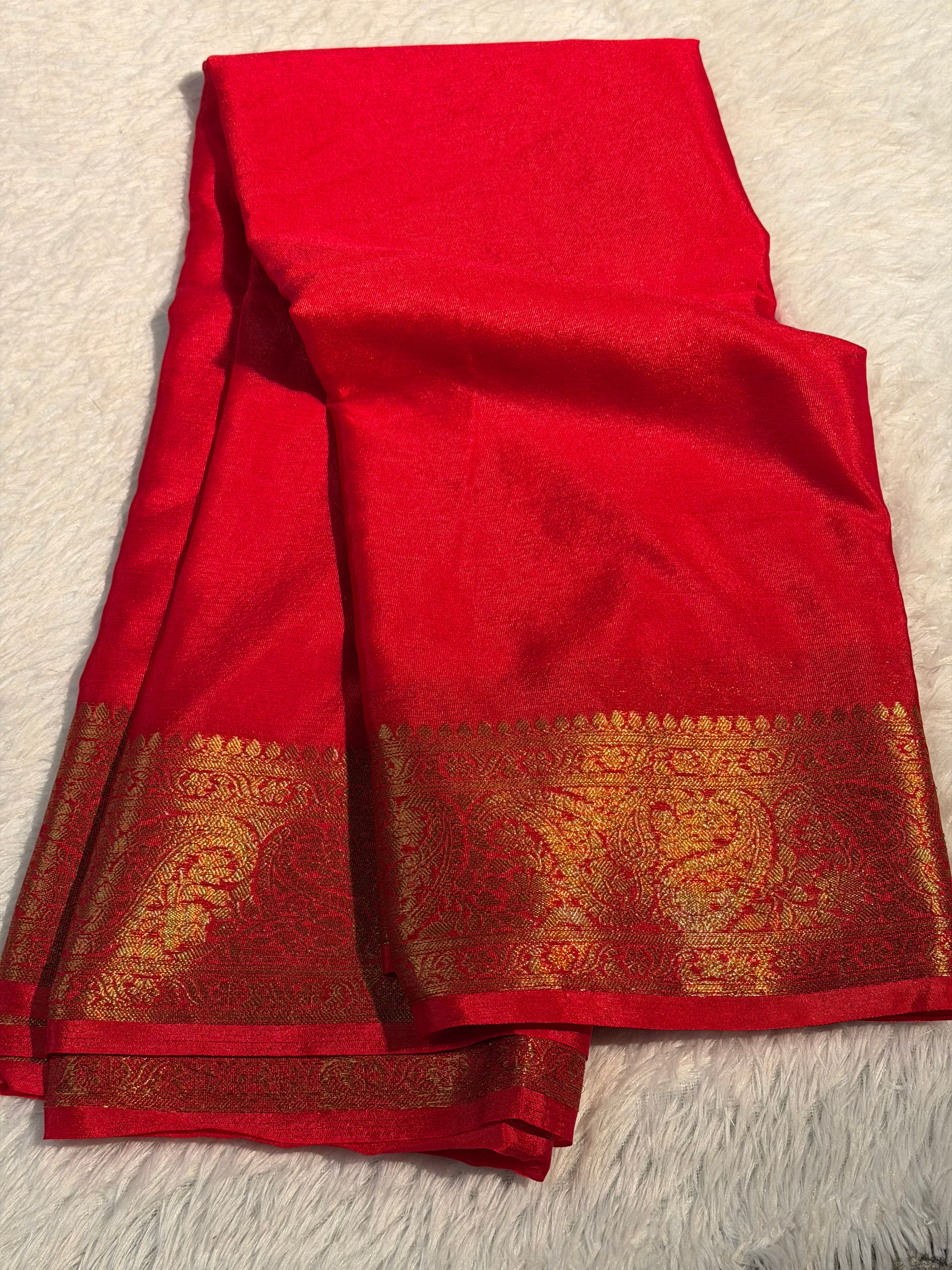 Premium Soft Silk Banarasi Saree with Rich Pallu