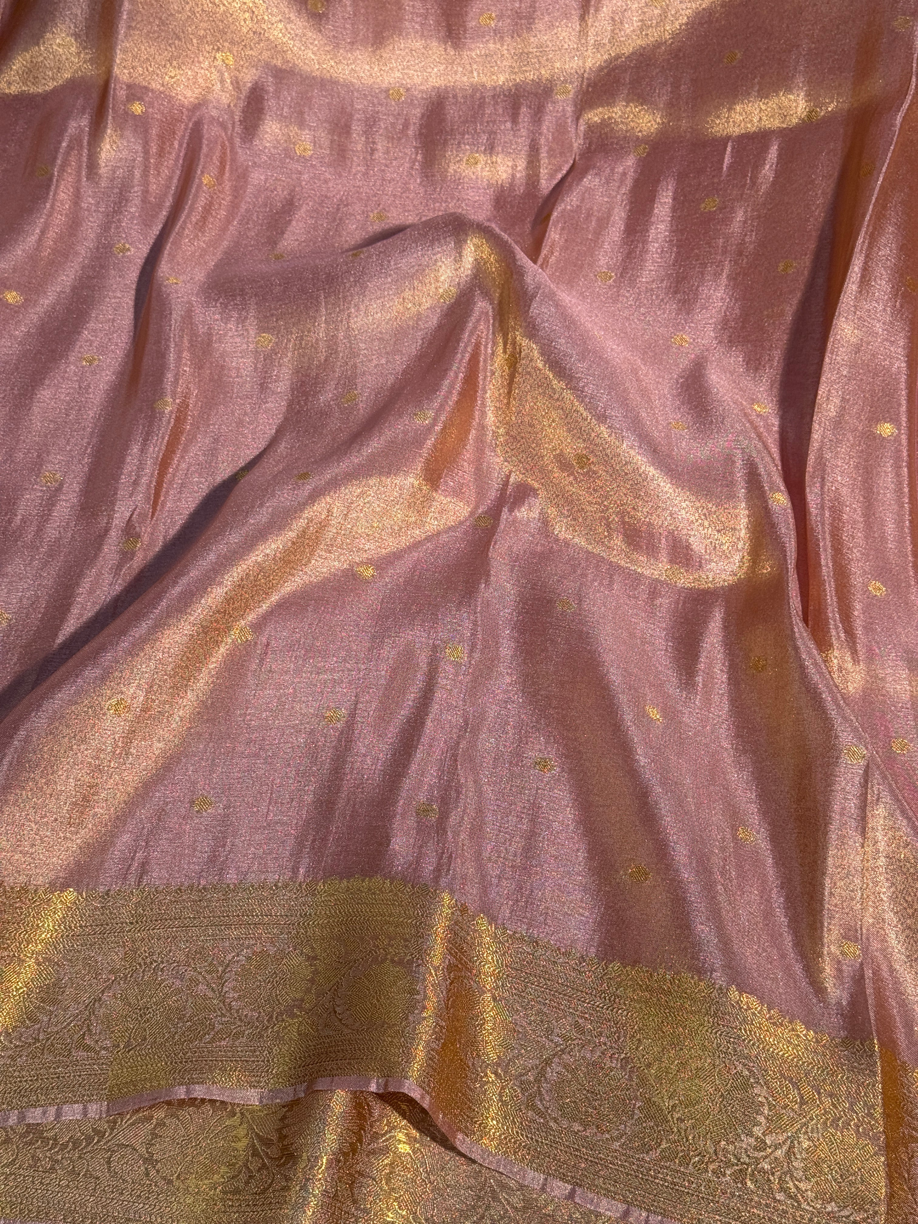 Lavendar Premium Breathable Tissue Silk Banarasi Saree