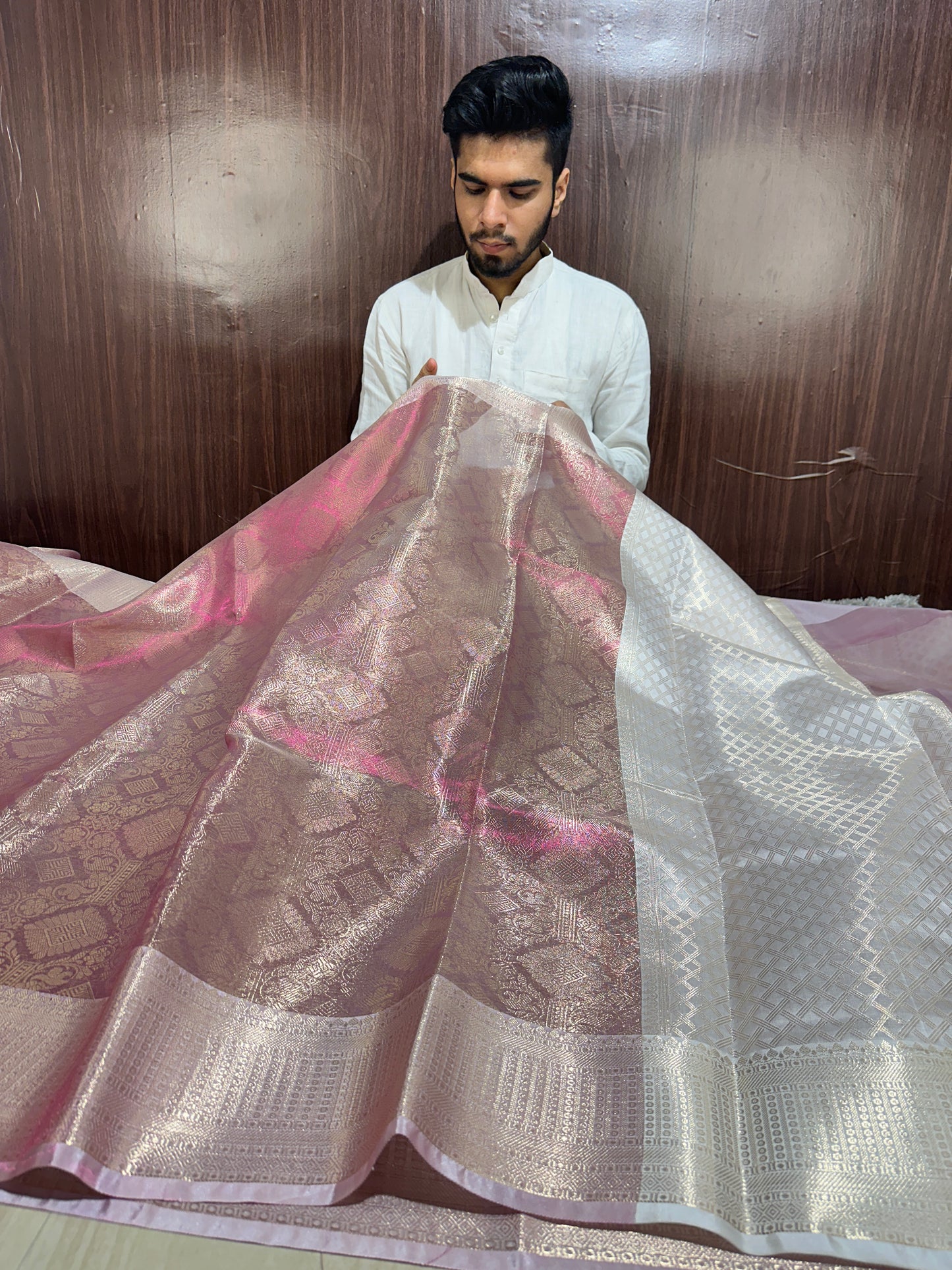Beautiful Celebrity Inspired Bridal Tissue Banarasi Saree