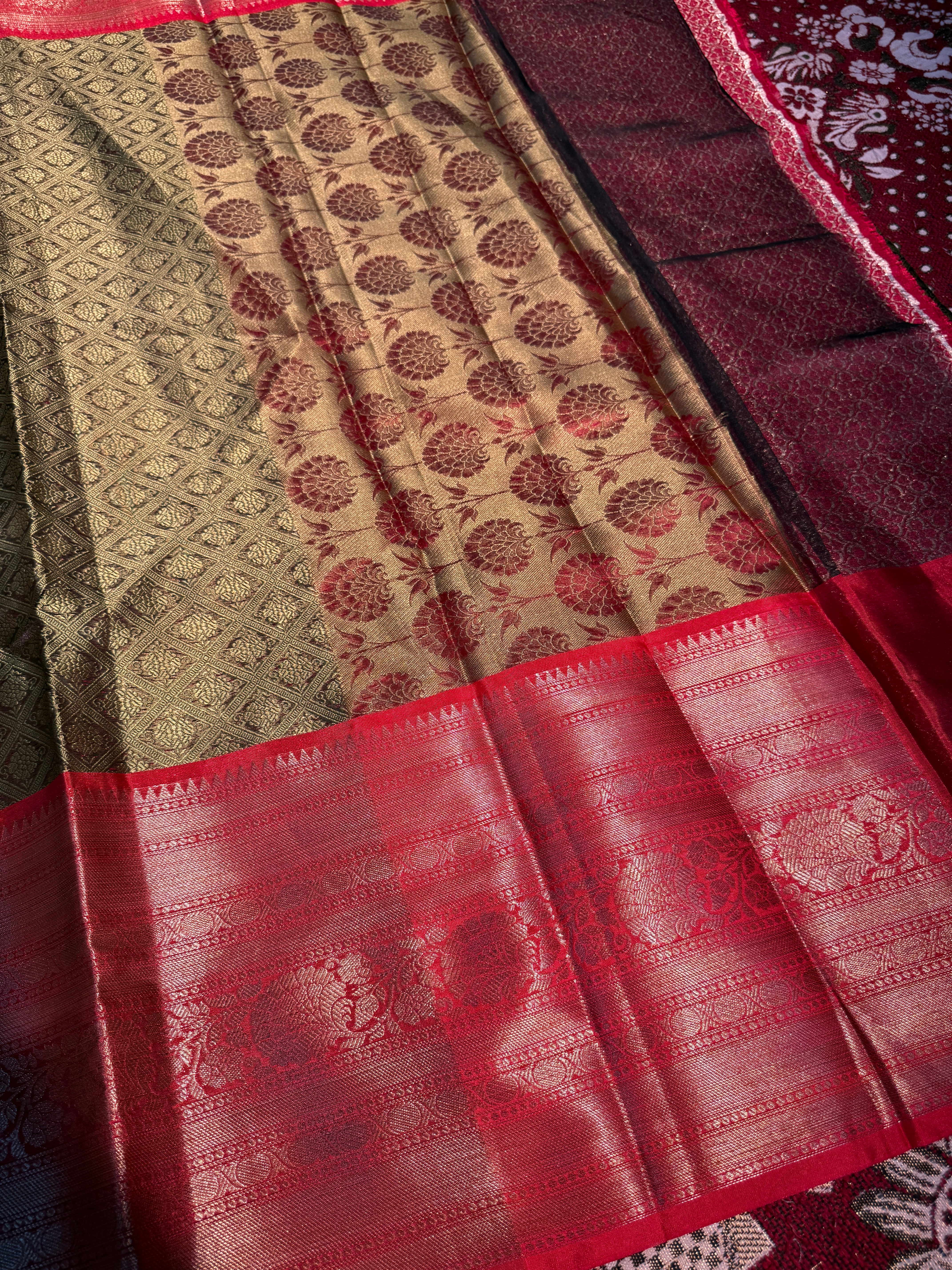 Premium Resham Embossed Kora Muslin Banarasi Saree