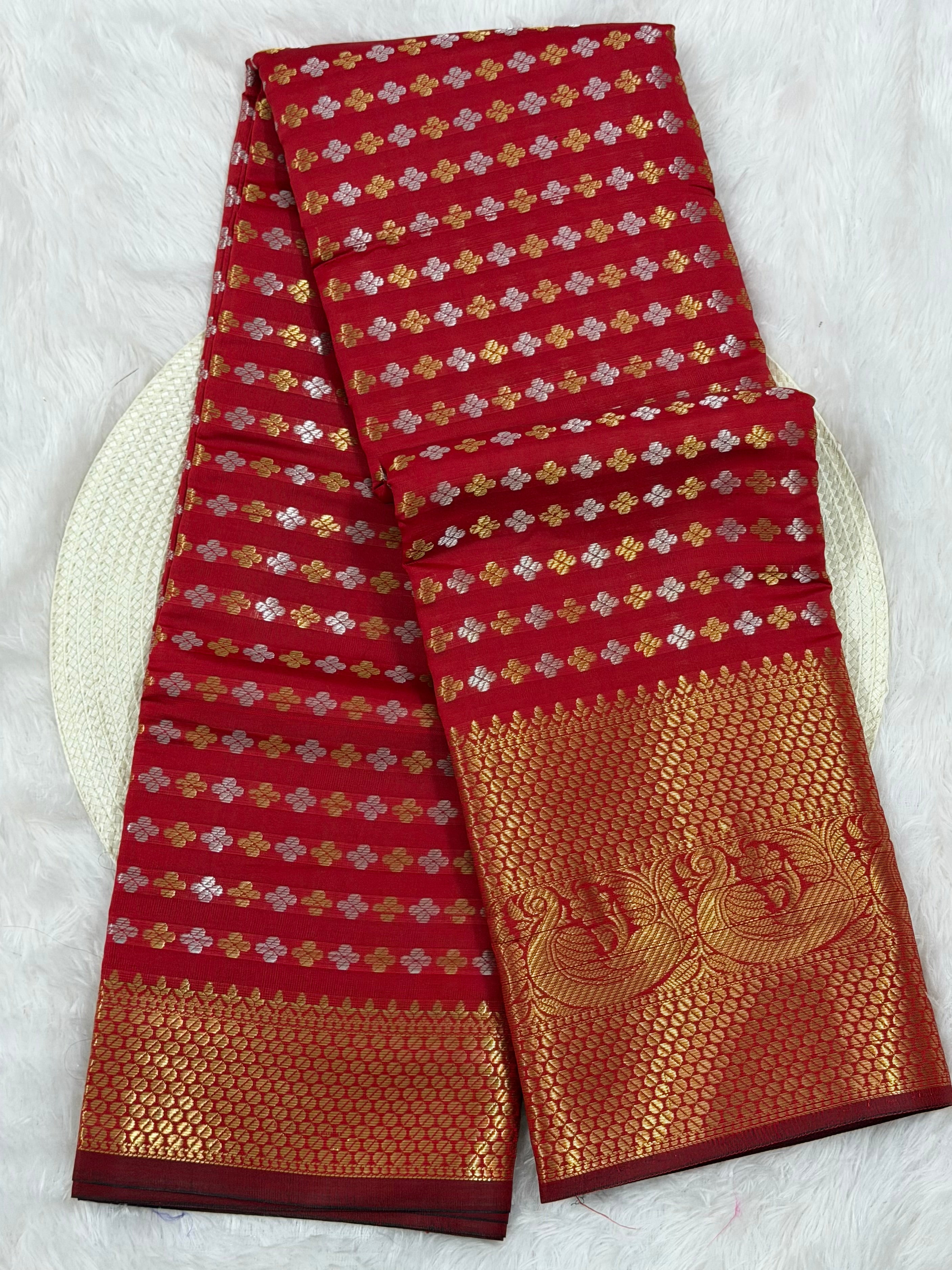 Premium Soft Kanjeevaram Tissue Silk Banarasi Saree with Rich Pallu